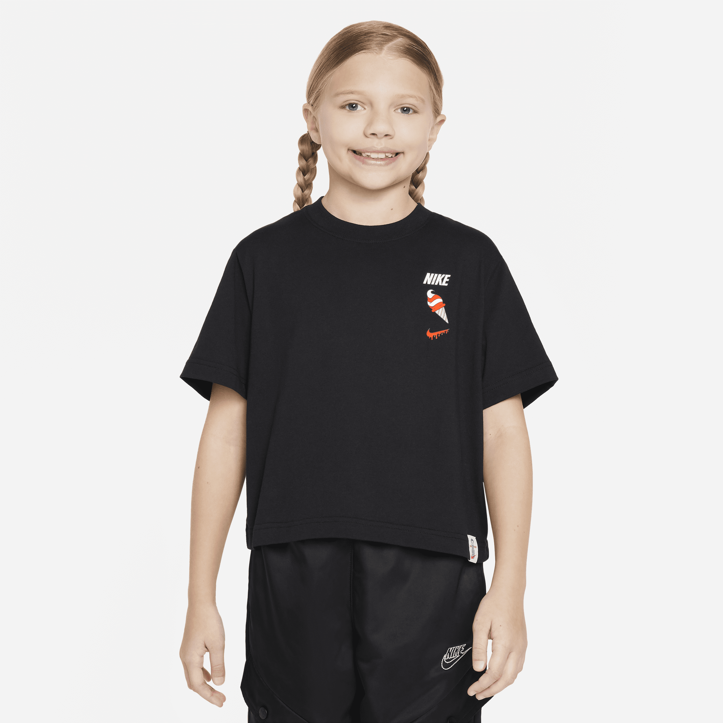 Nike Sportswear T-shirt voor meisjes Zwart
