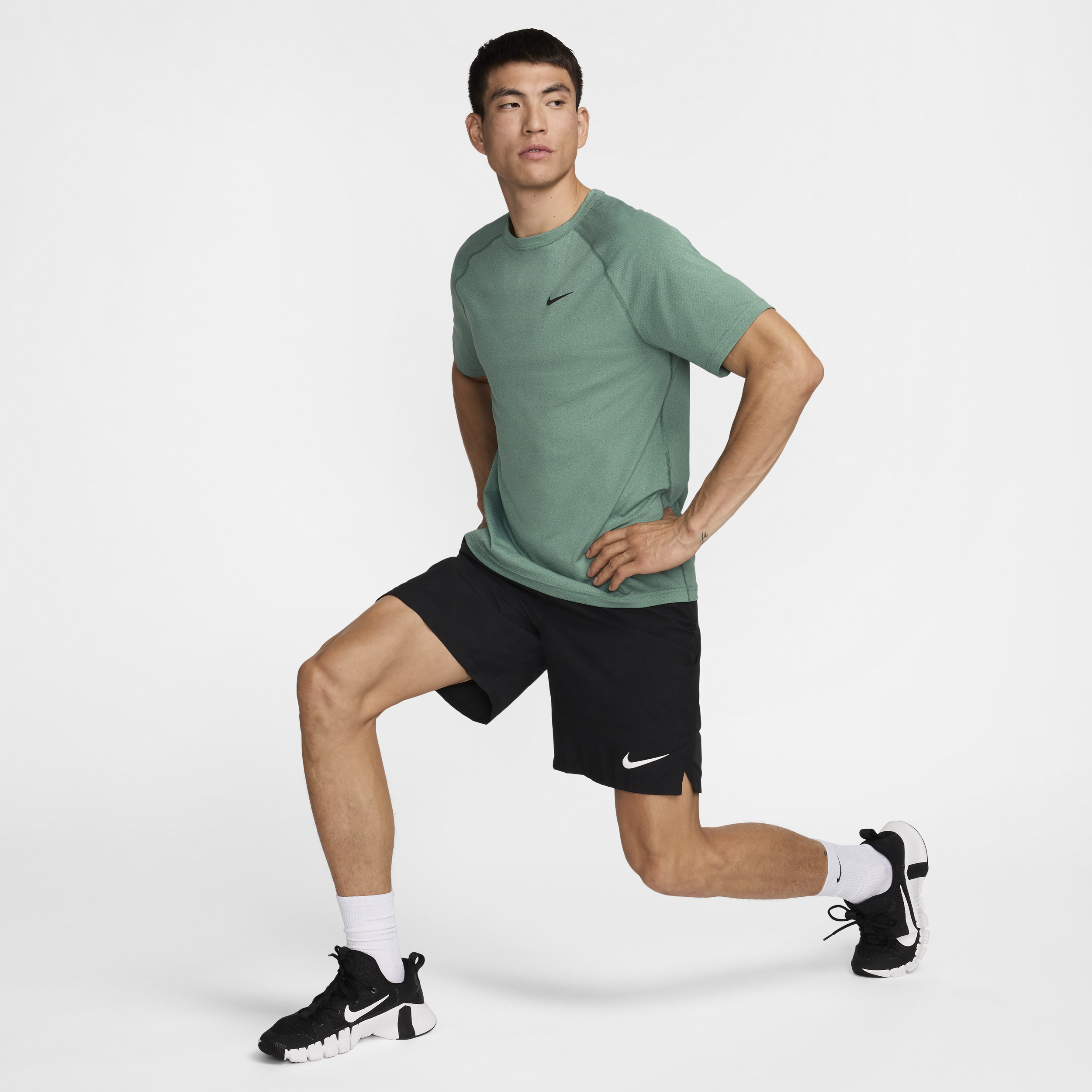 Nike Ready Dri-FIT fitnesstop met korte mouwen voor heren Groen