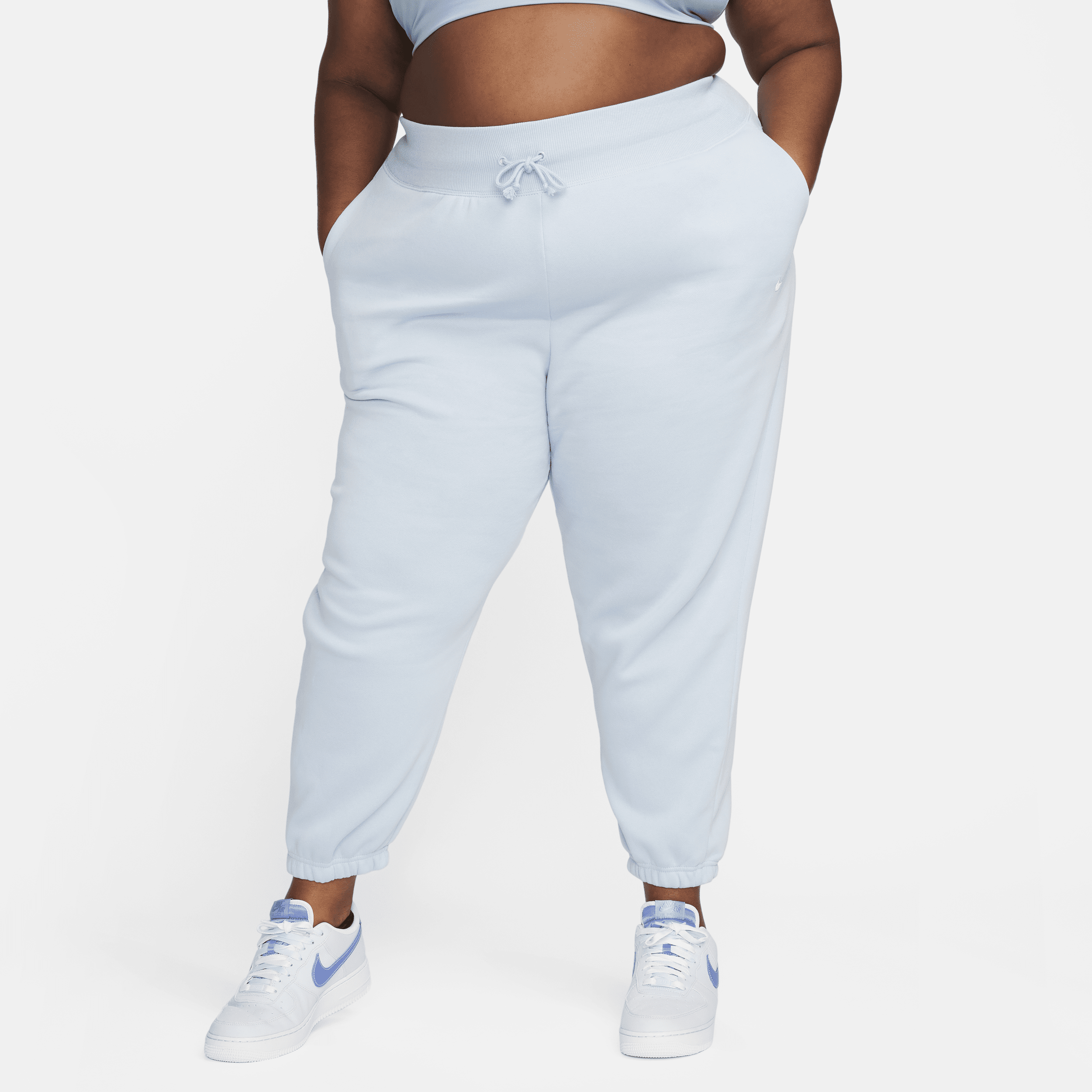 Nike Sportswear Phoenix Fleece Oversized joggingbroek met hoge taille voor dames (Plus Size) Blauw