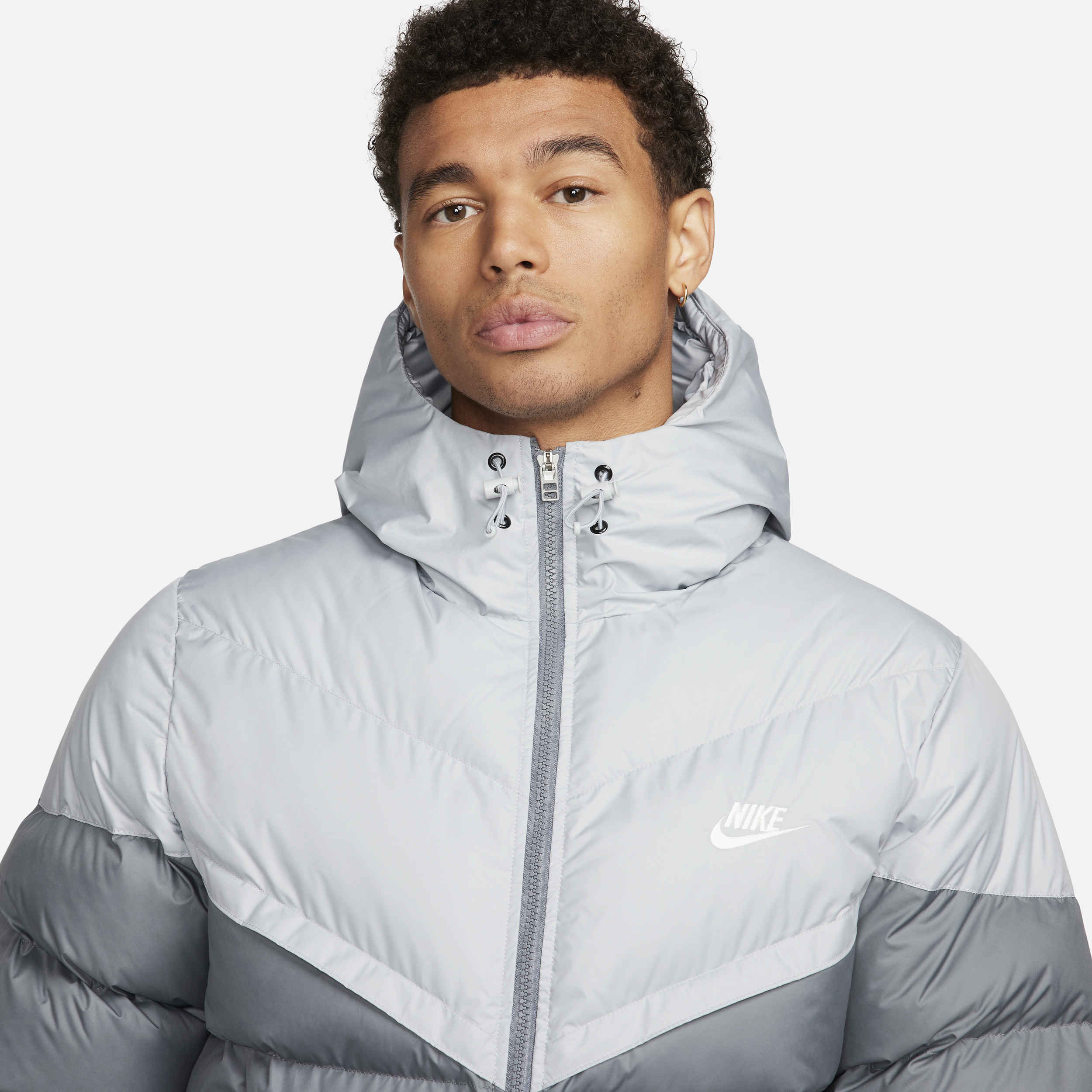 Doudoune à capuche Storm-FIT Nike Windrunner PrimaLoft® pour homme - Gris