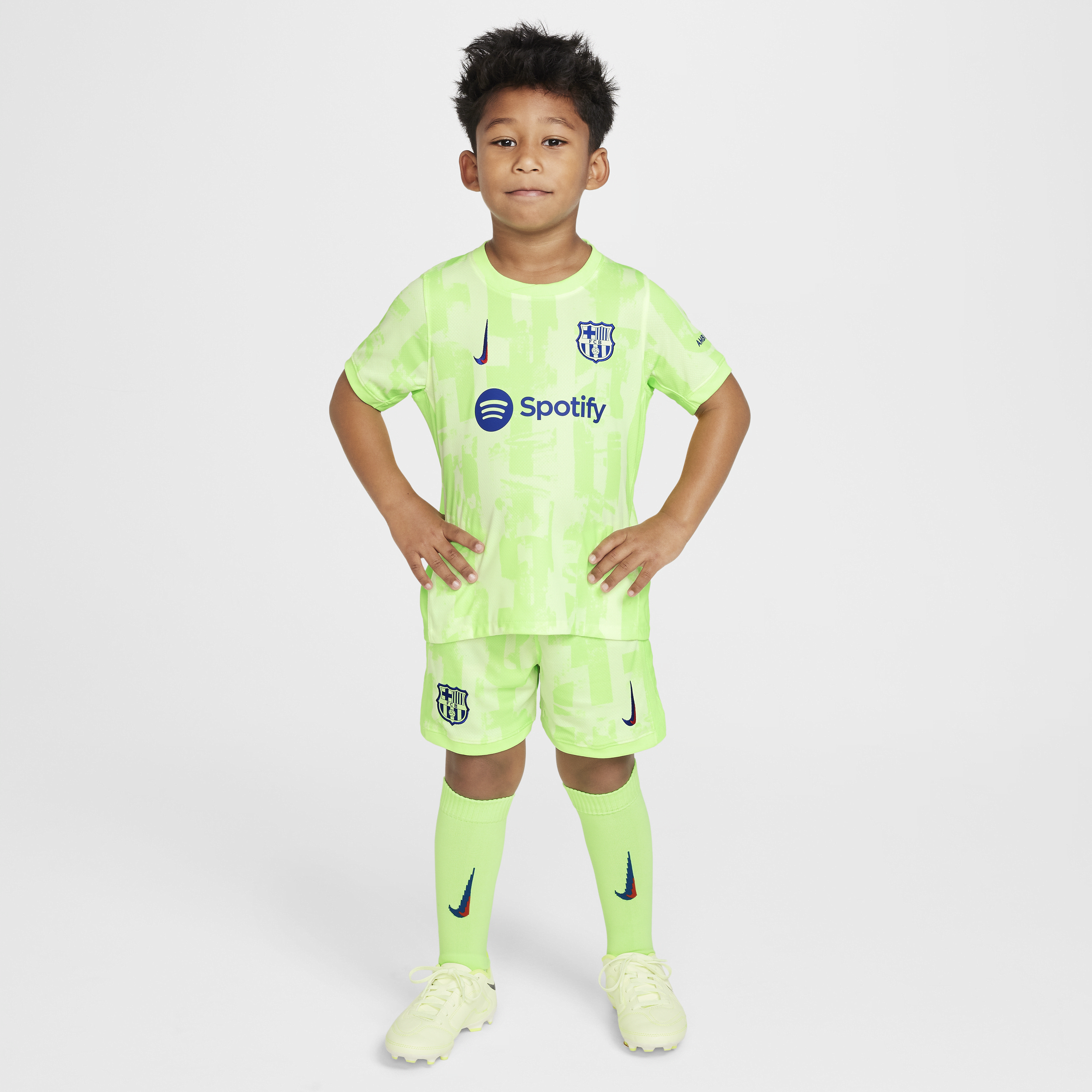 Ensemble trois pièces replica Nike Football FC Barcelona 202425 Stadium 3e tenue pour enfant Jaune