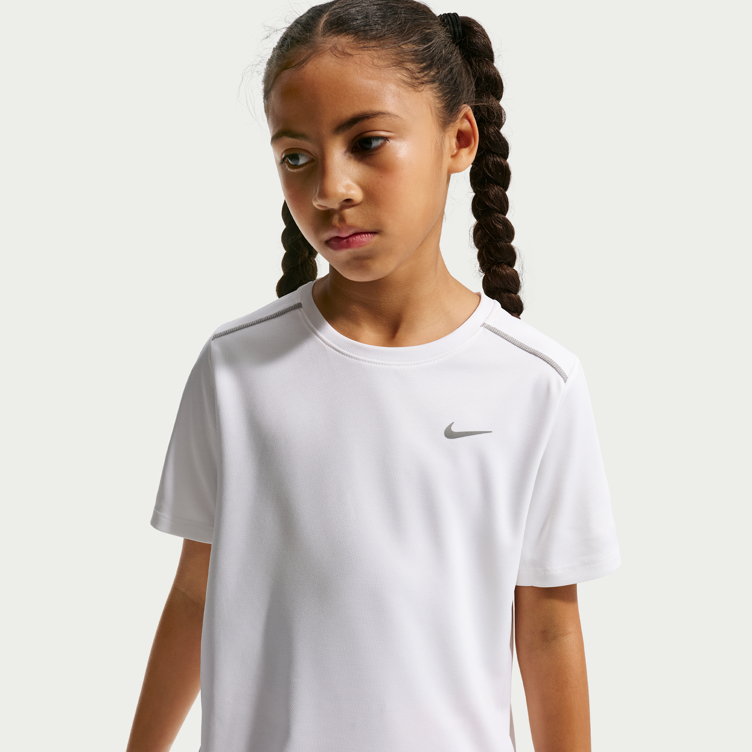 Thumbnail - Nike Miler Dri-FIT Kurzarmshirt (ältere Kinder) - Weiß