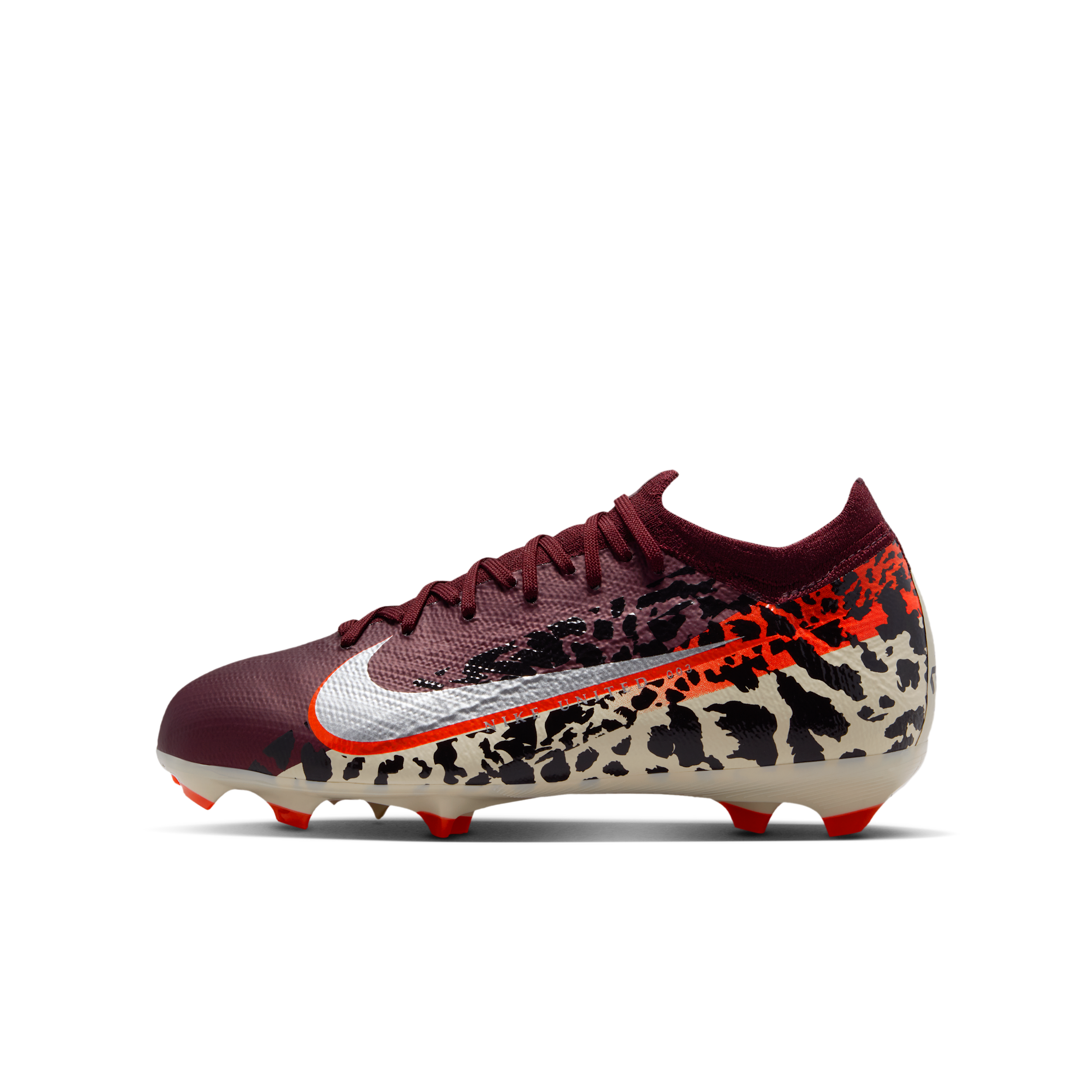Scarpa da calcio a taglio basso per terreni compatti Nike United Jr. Mercurial Vapor 16 Pro – Ragazzo/a - Rosso