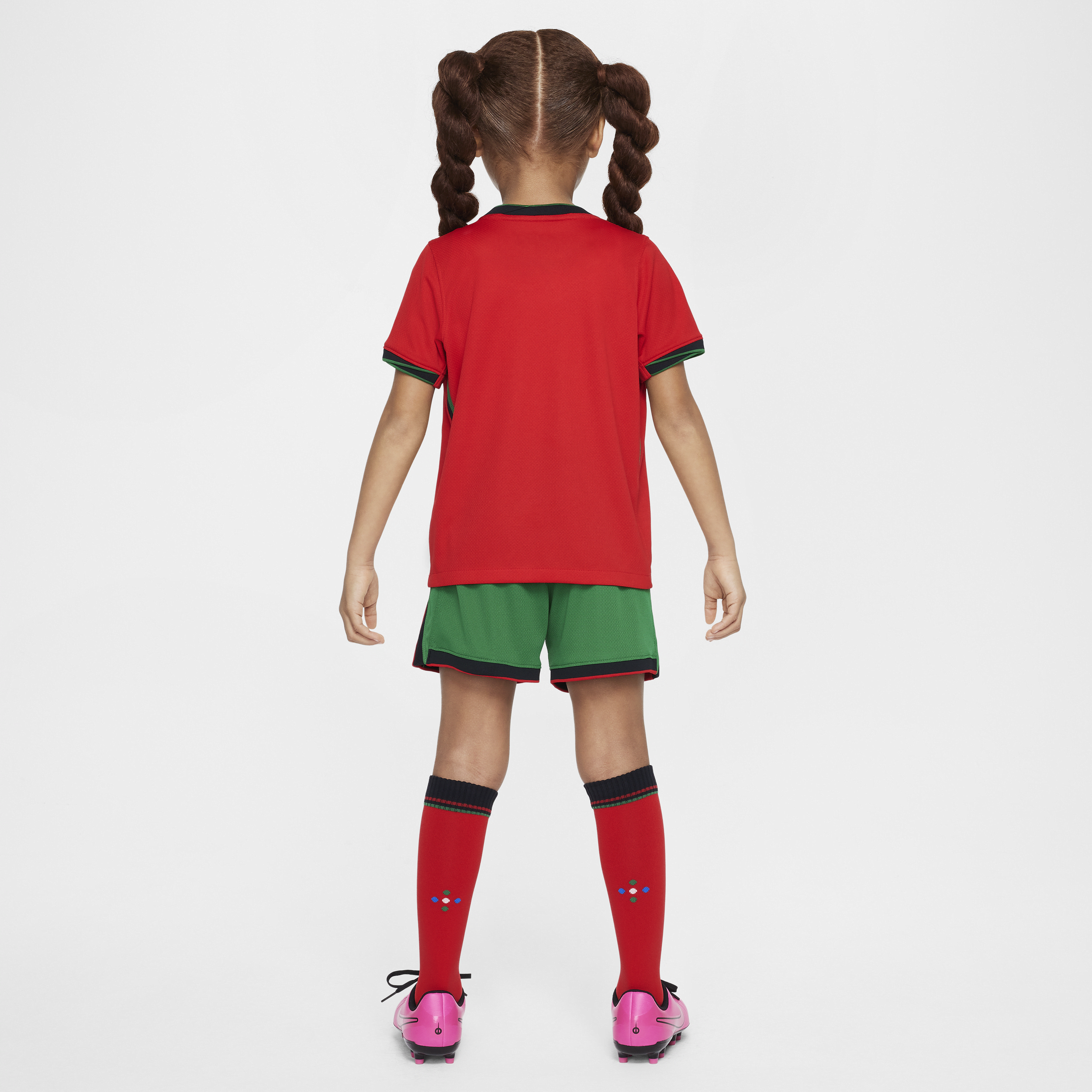 Nike Portugal 2024 Stadium Thuis driedelig replica voetbaltenue voor kleuters Rood