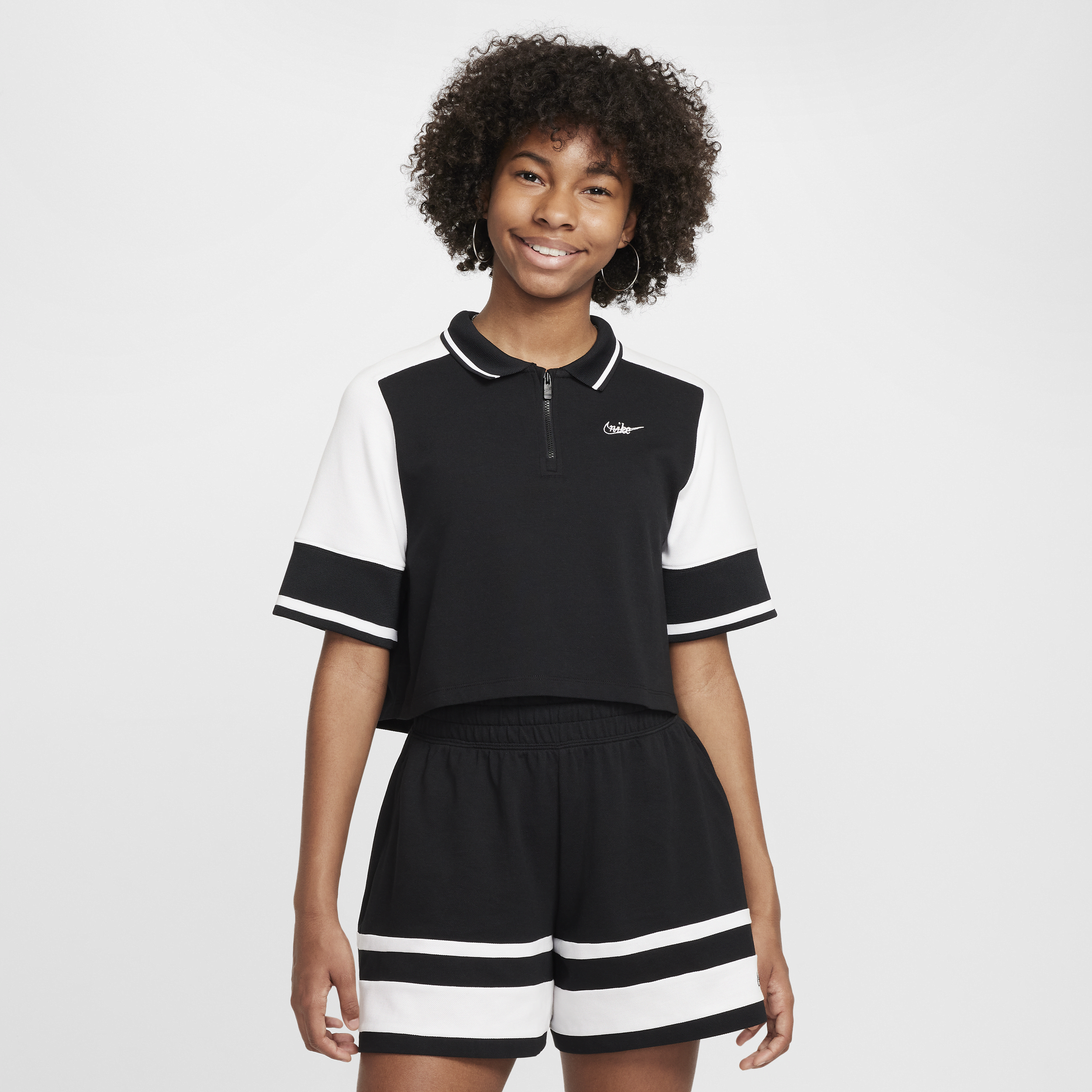Nike Sportswear Croptop voor meisjes Zwart