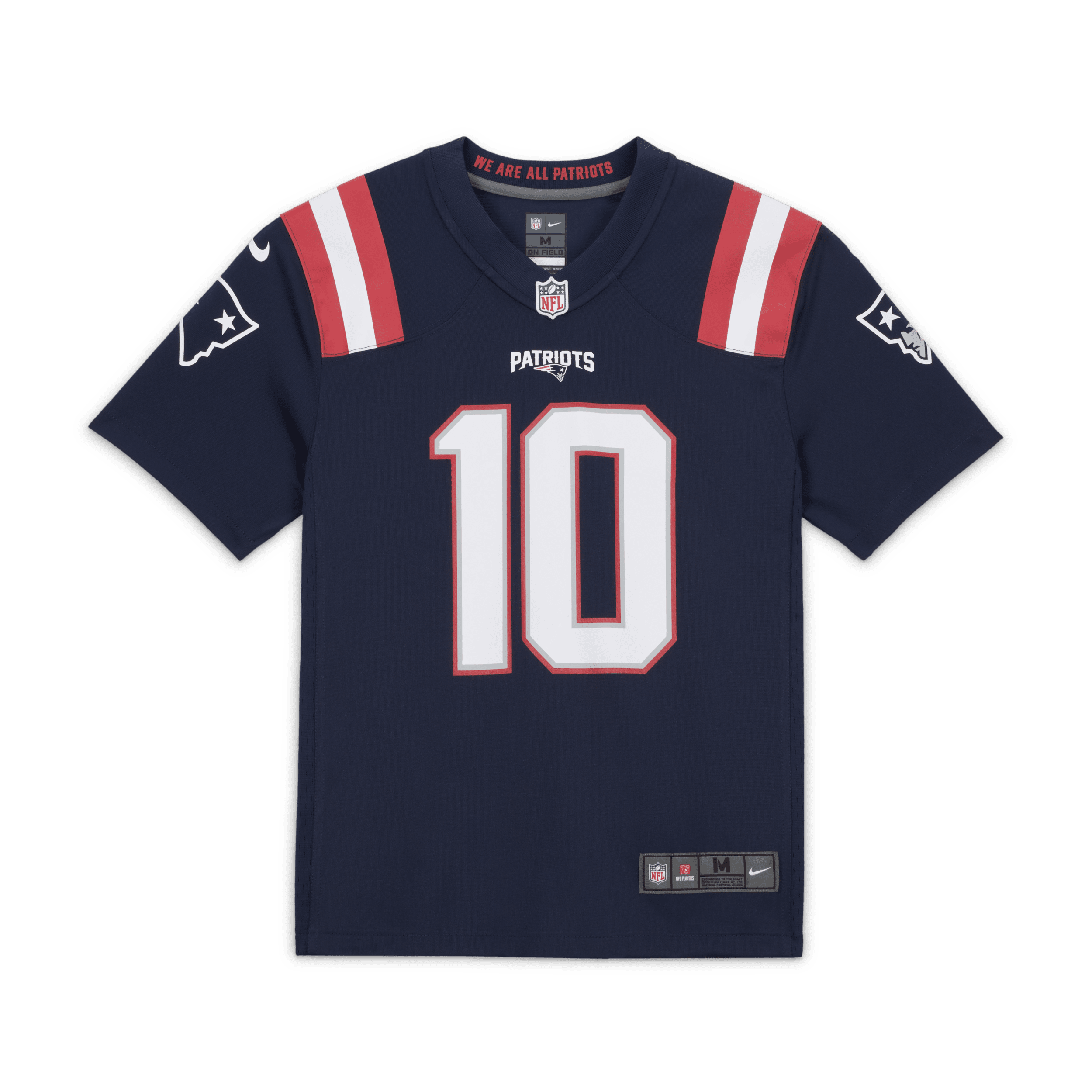 Nike NFL New England Patriots (Mac Jones) American football-wedstrijdjersey voor kids Blauw