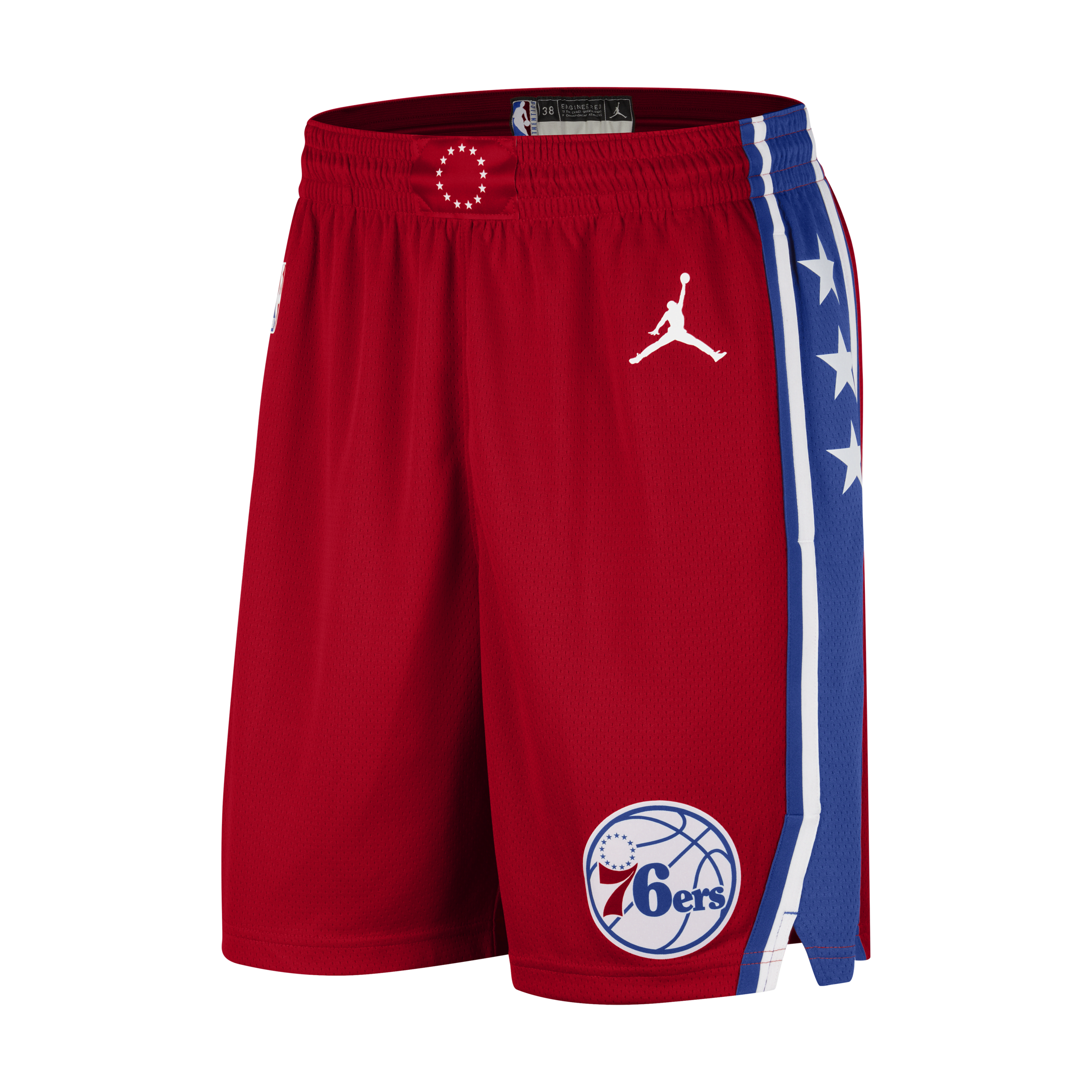 Jordan Philadelphia 76ers Statement Edition Swingman Dri-FIT NBA-basketbalshorts voor heren Rood