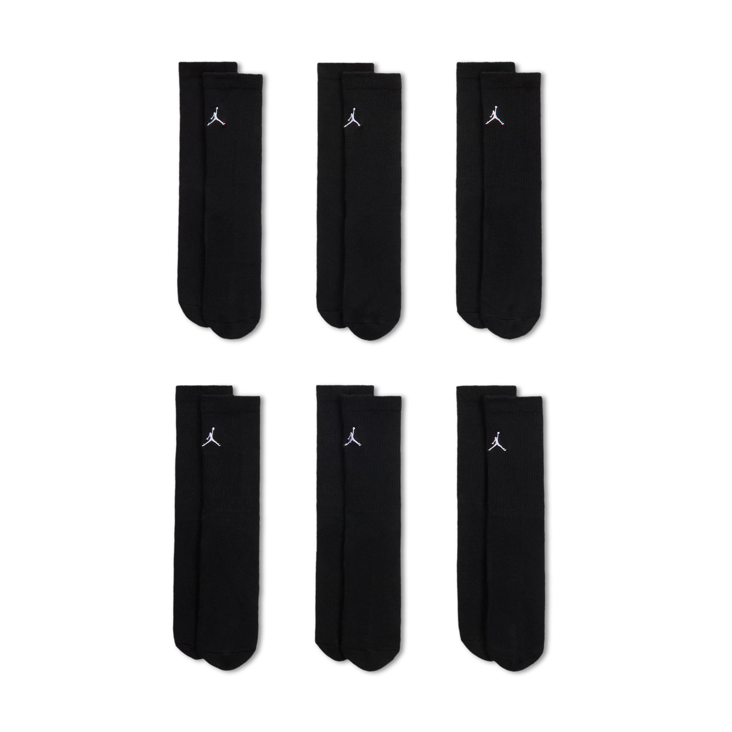 Thumbnail - Jordan Everyday Essentials Crew-Socken für ältere Kinder (6 Paar) - Schwarz