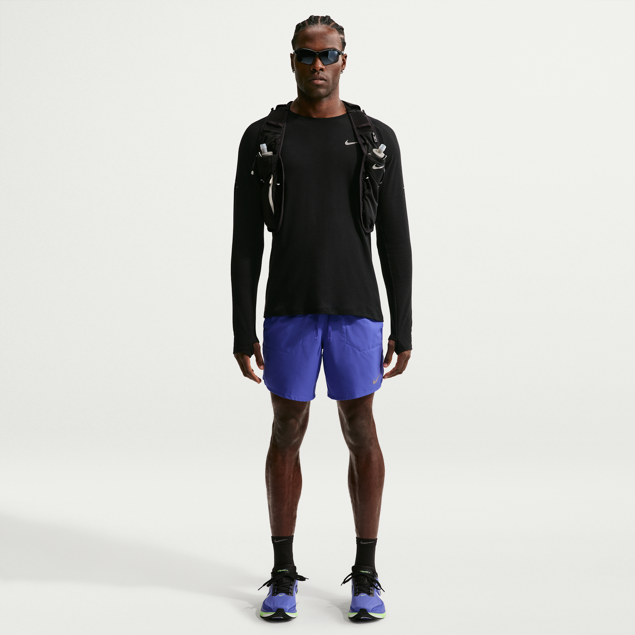 Shorts da running 2 in 1 18 cm Dri-FIT Nike Stride – Uomo - Blu