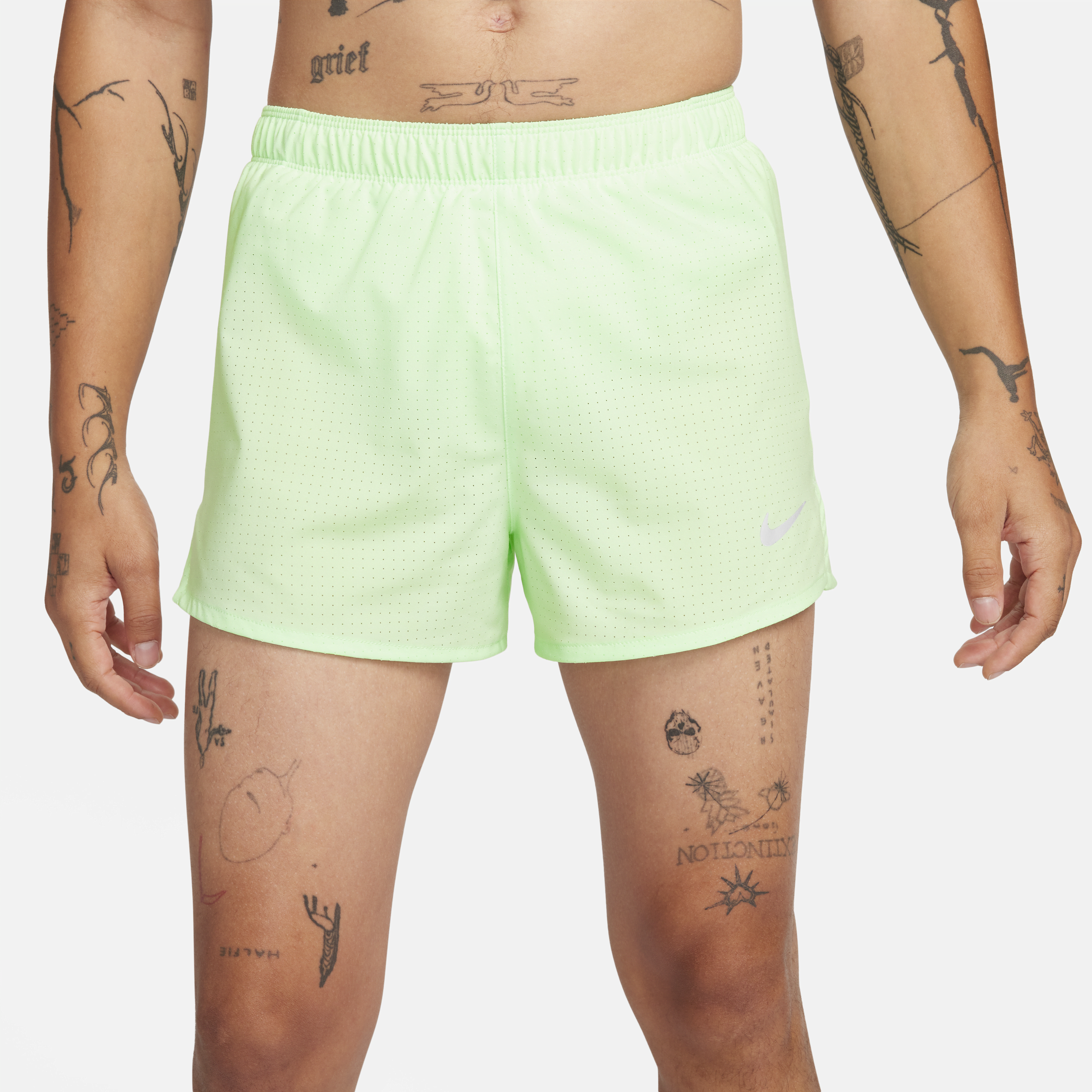 Nike Fast Dri-FIT hardloopshorts met binnenbroek voor heren (8 cm) Groen