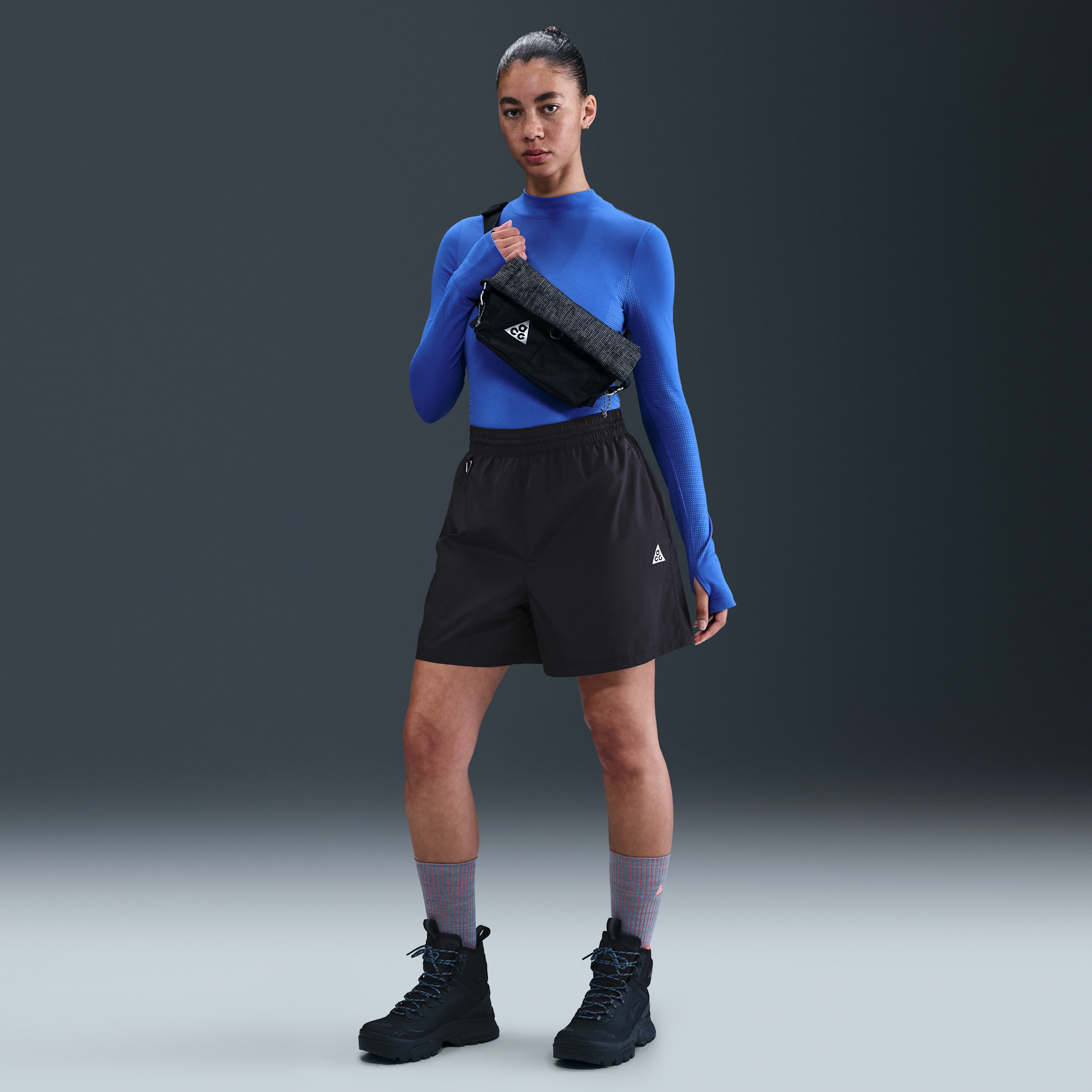 Nike ACG Repel ripstop shorts met halfhoge taille voor dames - Zwart