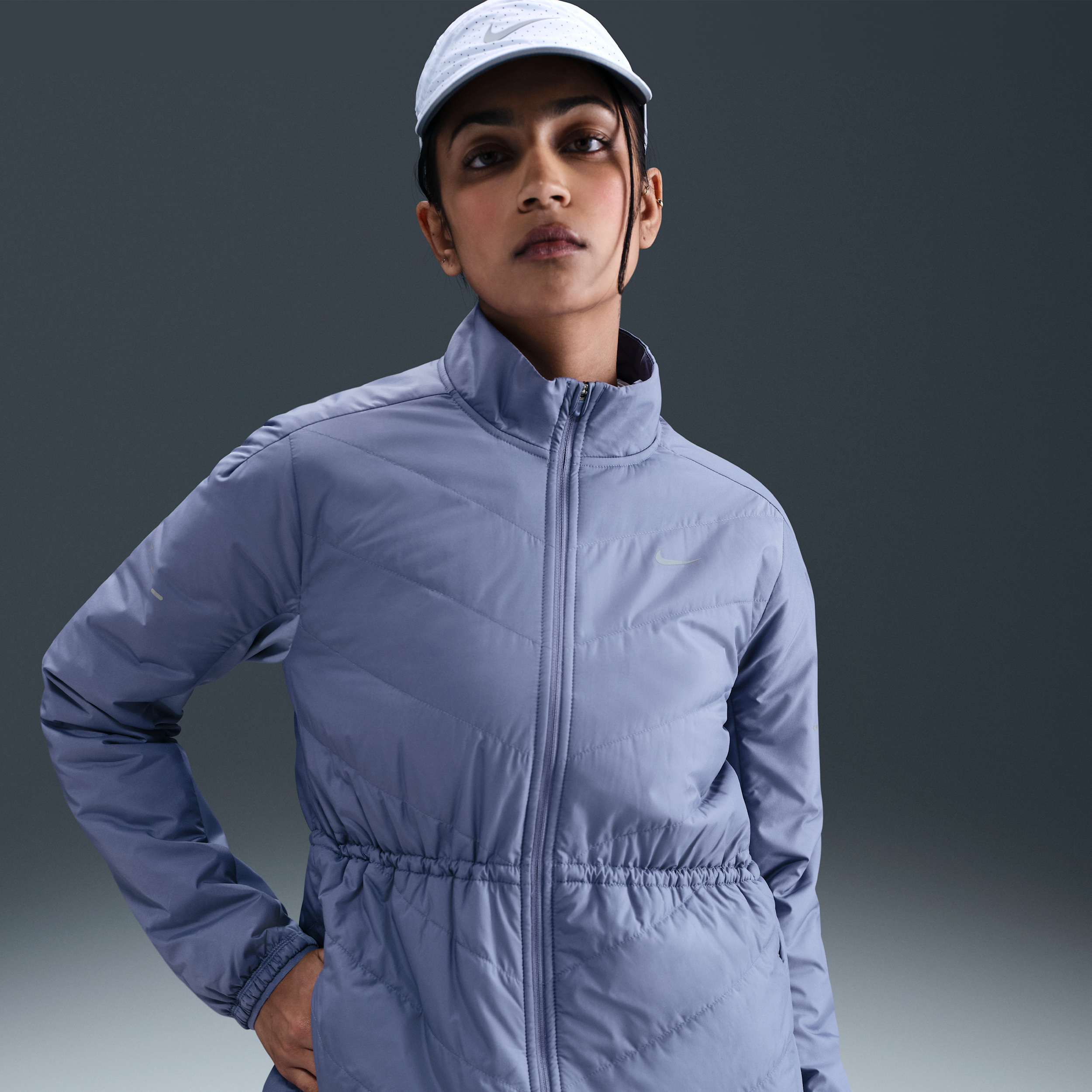 Thumbnail - Nike Swift Therma-FIT Laufjacke (Damen) - Blau