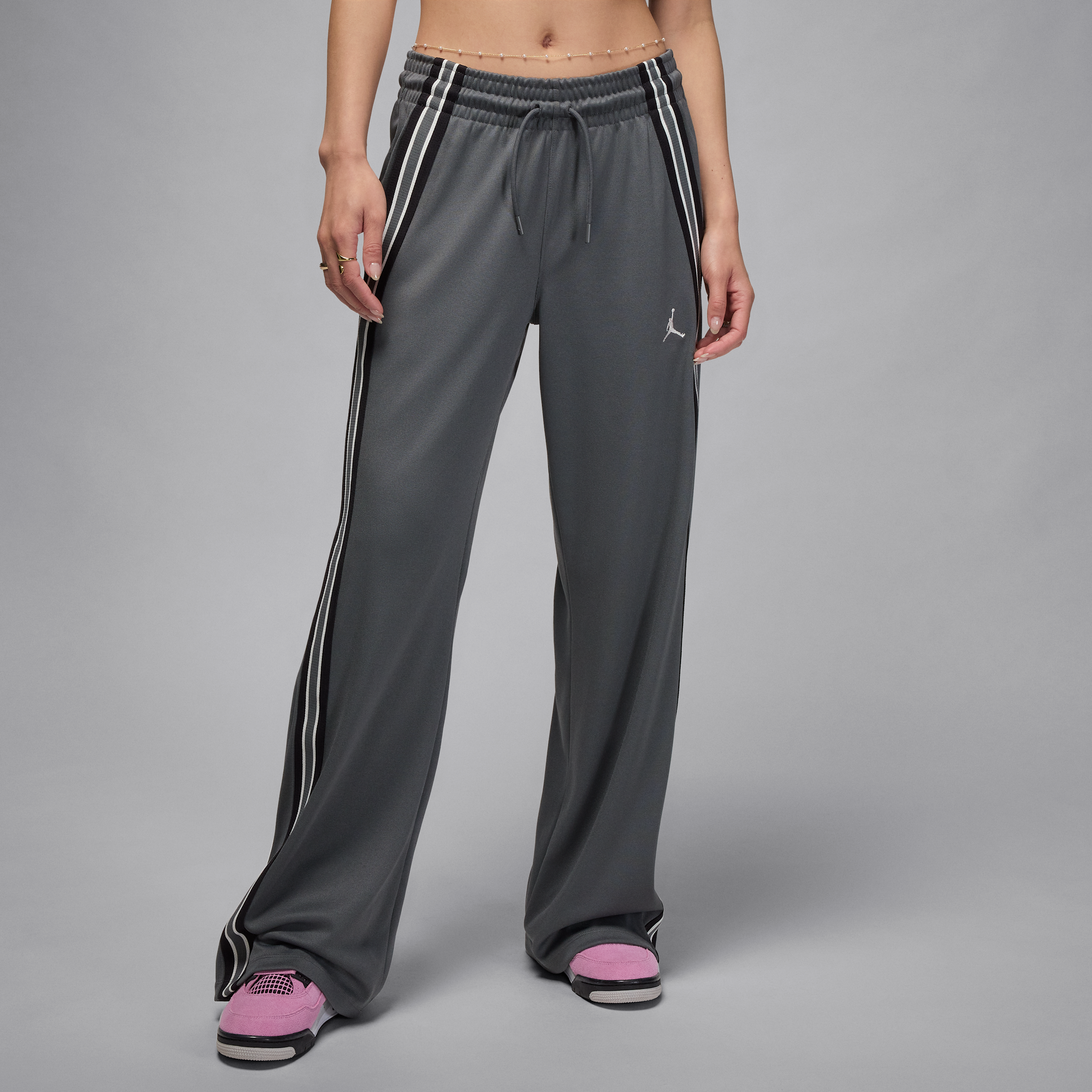 Nike Jordan Brooklyn Womens Tracksuit Bottoms - Grey - Polyester/Elastane