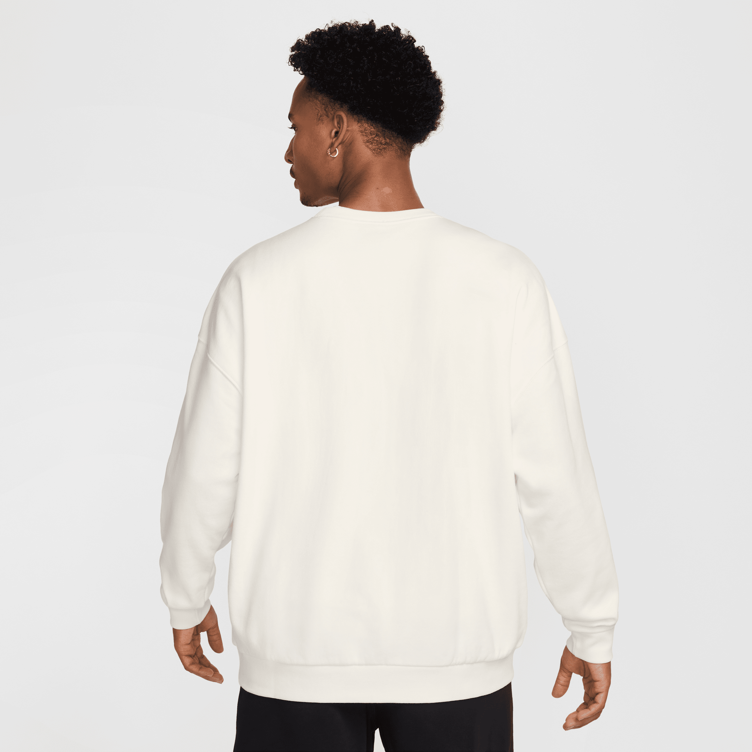 Haut oversize en molleton Nike Club Fleece pour homme - Blanc
