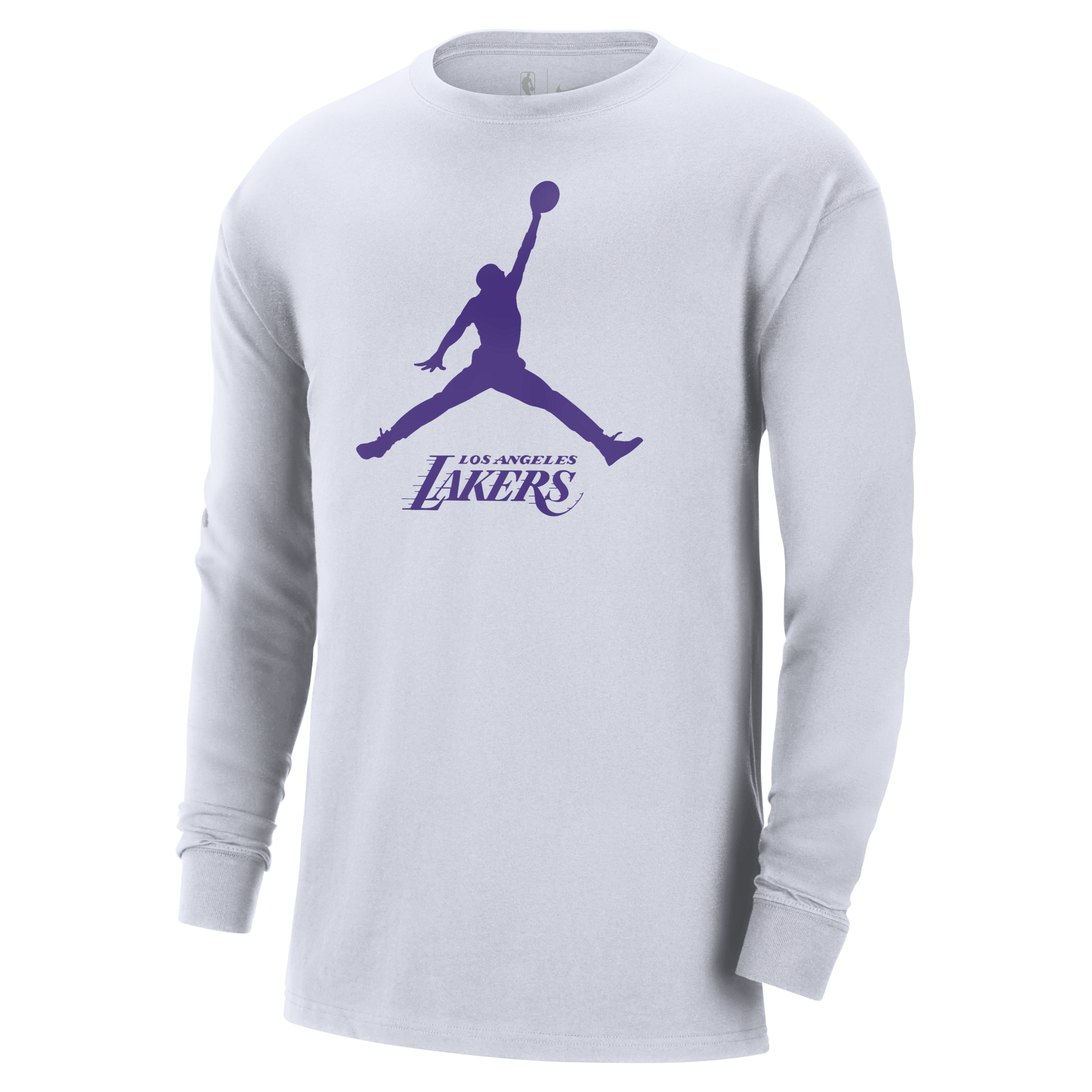 Jordan Los Angeles Lakers Essential NBA-herenshirt met lange mouwen Wit