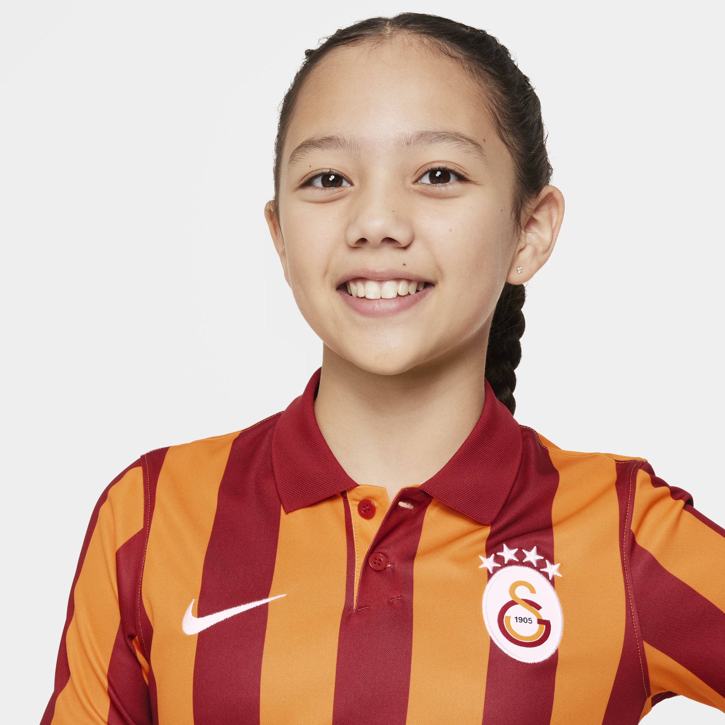 Nike Galatasaray 2023 24 Stadium Derde Dri-FIT voetbaltop met korte mouwen voor kids Oranje