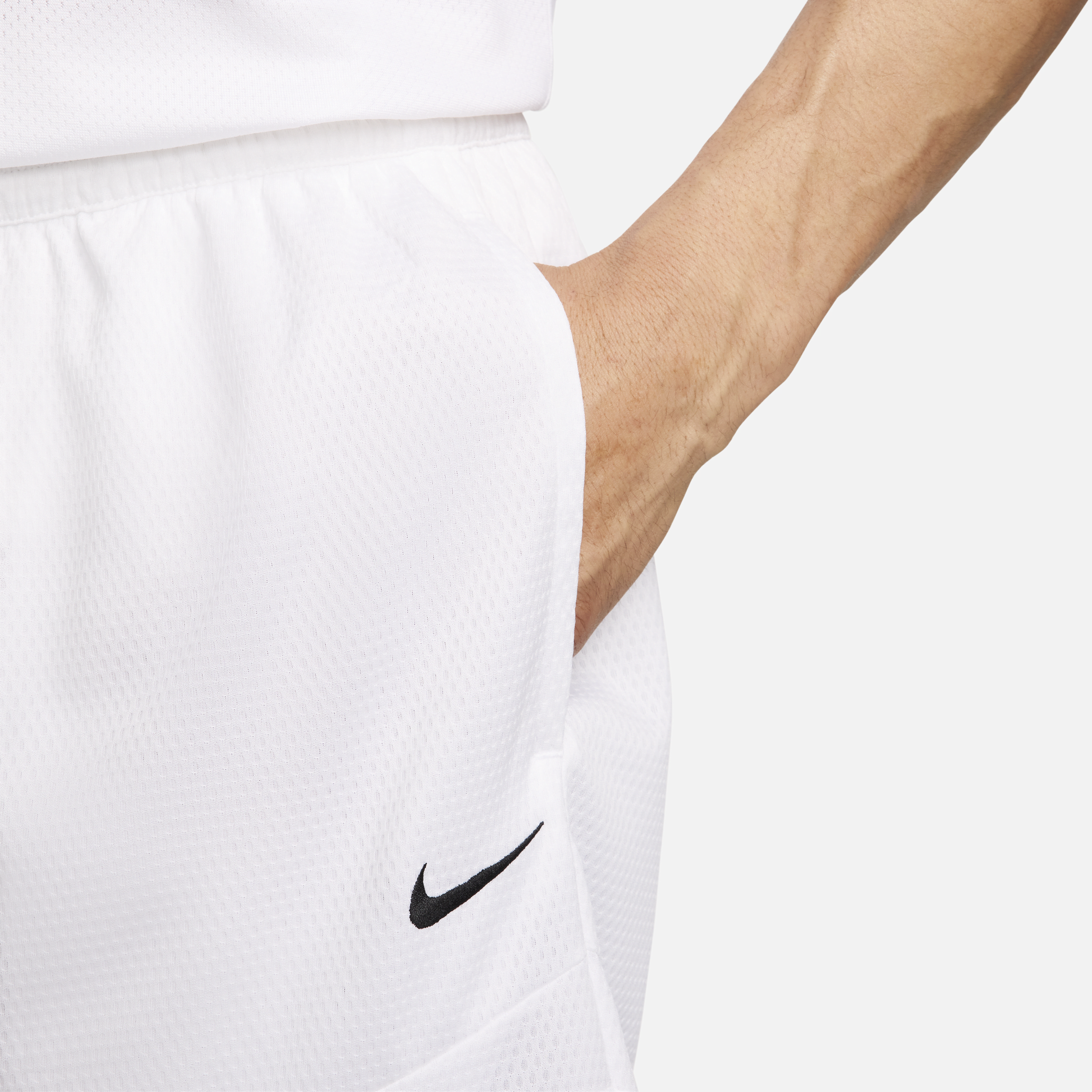 Nike Icon Dri-FIT basketbalshorts voor heren (21 cm) Wit
