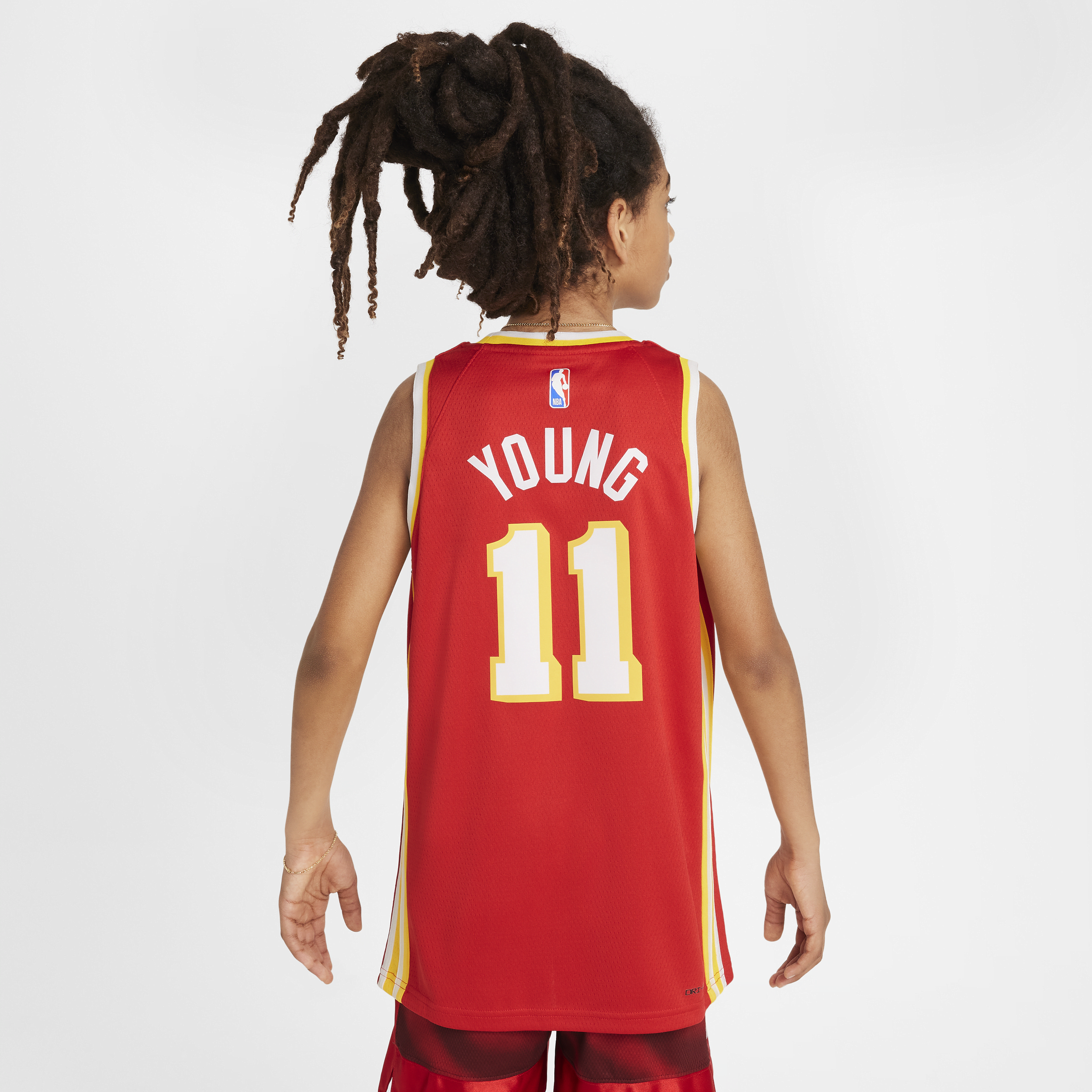 Nike Atlanta Hawks 2023 24 Icon Edition Swingman NBA-jersey voor kids Rood