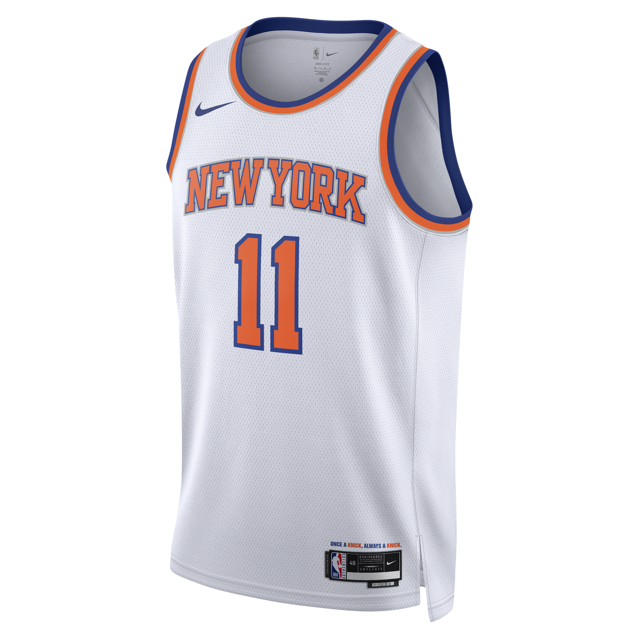 New York Knicks Association Edition Nike Dri-FIT NBA Swingman-trøje til mænd - hvid