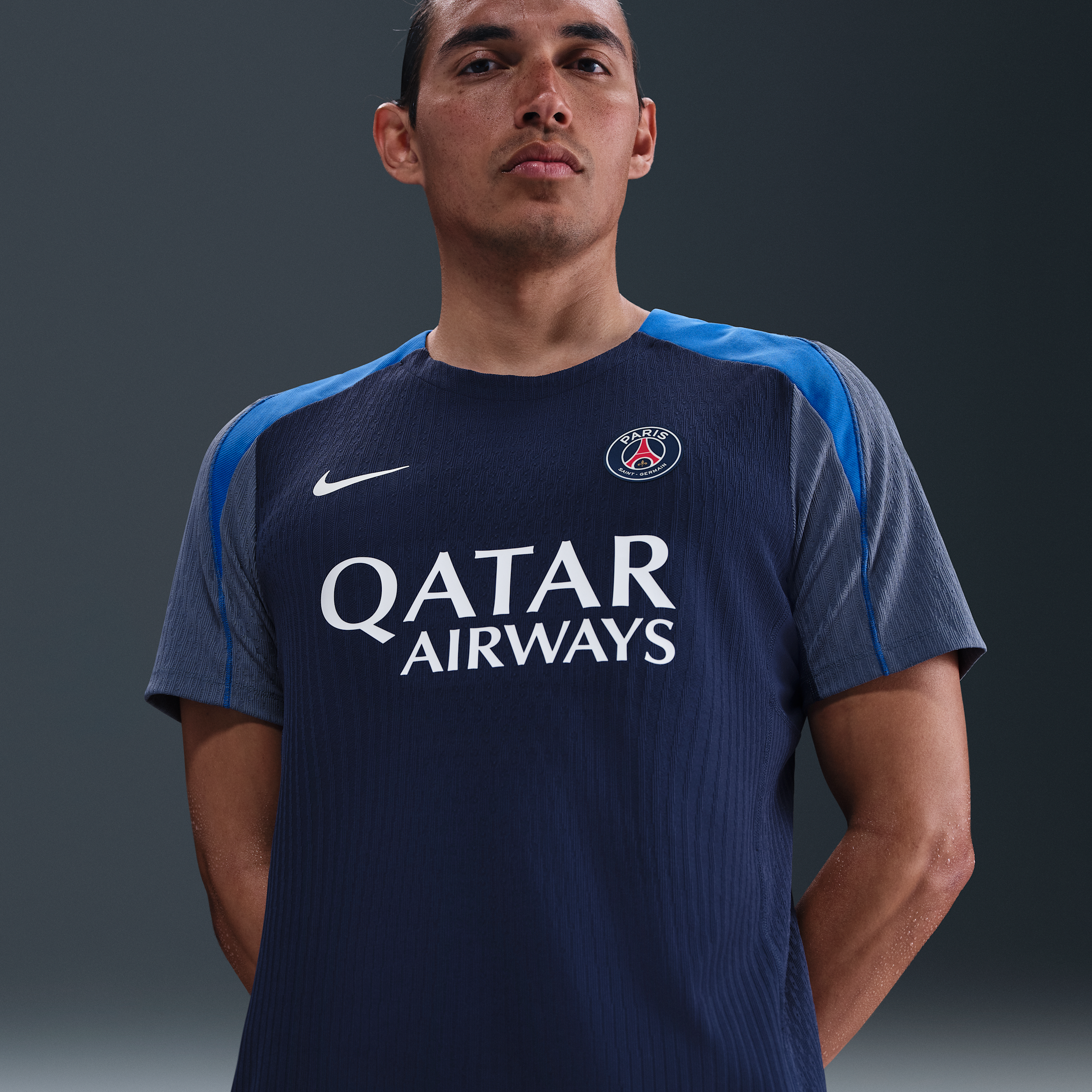 Paris Saint-Germain Strike Elite Nike Dri-FIT ADV-fodboldtrøje til mænd - blå