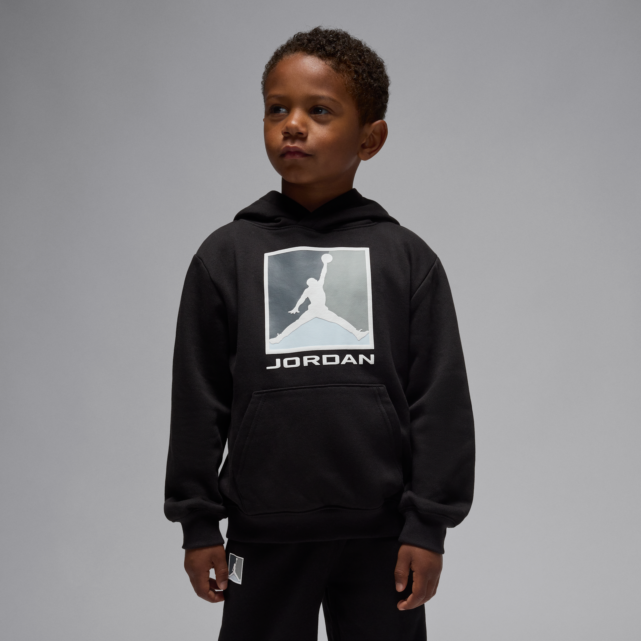 Thumbnail - Jordan Essentials zweiteiliges Set mit Baseline-Hoodie aus Fleece (jüngere Kinder) - Schwarz