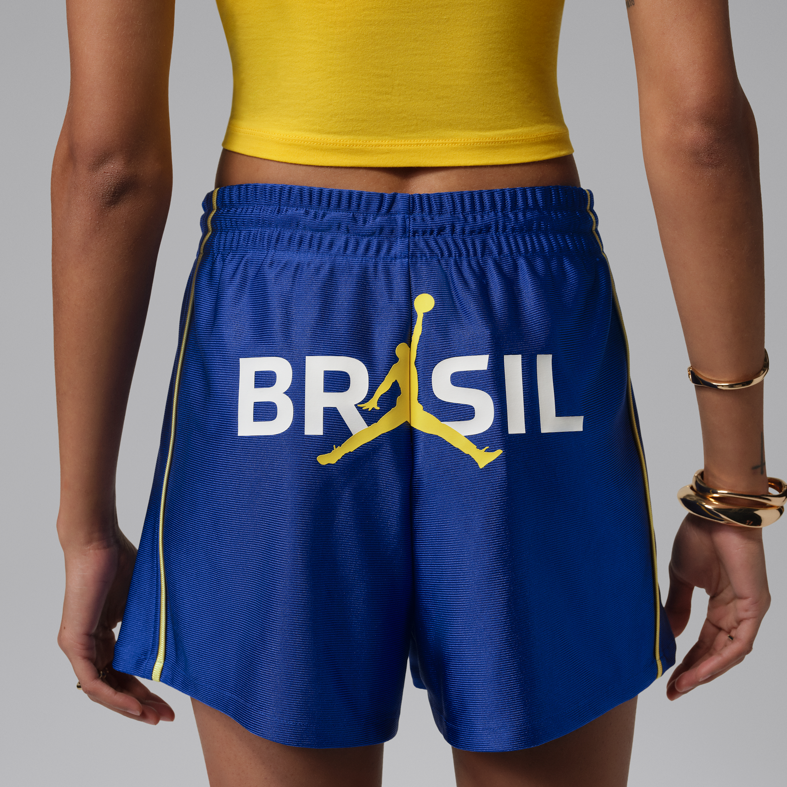 Thumbnail - Jordan Brooklyn Brasilien Strick-Shorts (Damen) - Blau