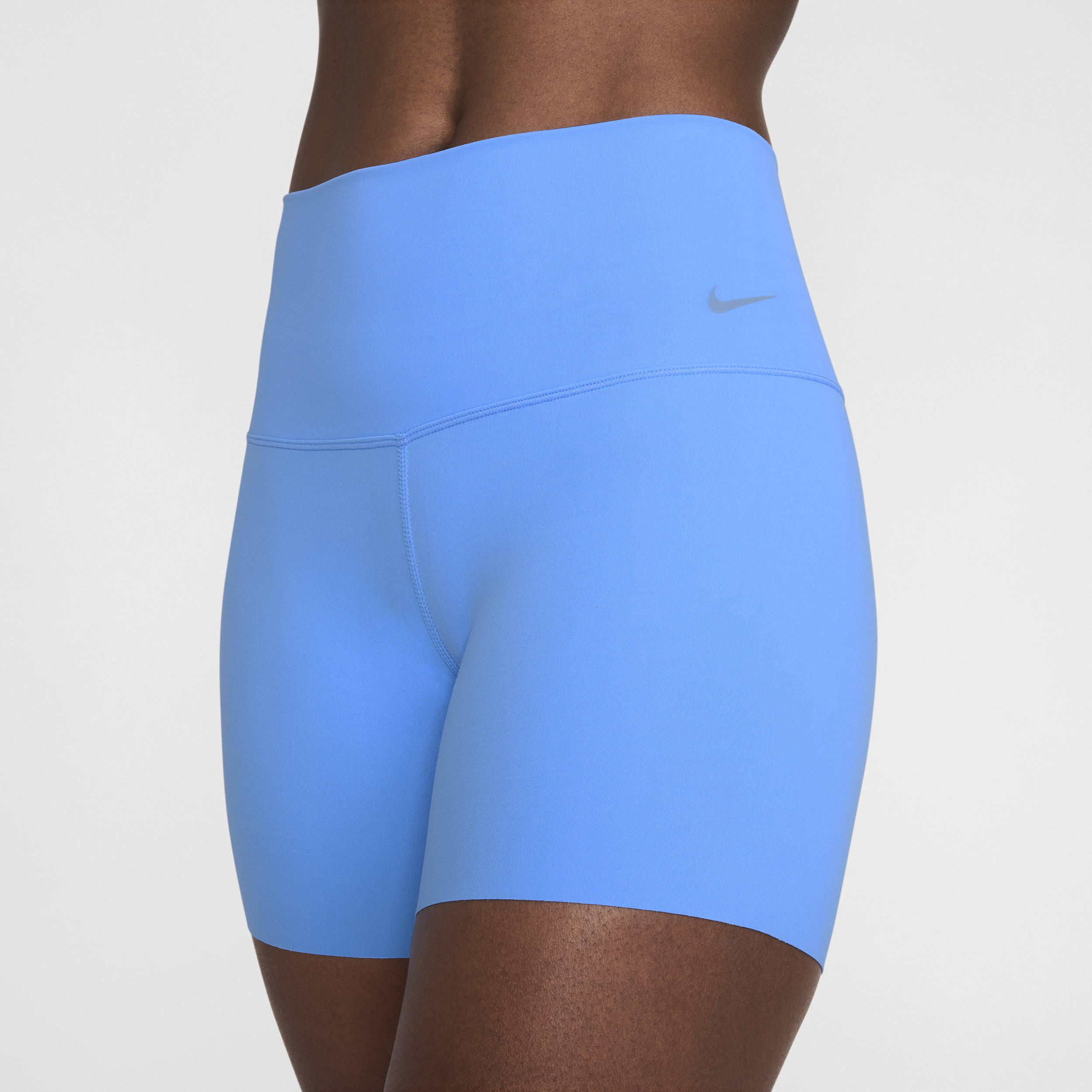 Nike Zenvy bikeshorts met iets ondersteunende hoge taille voor dames (13 cm) Blauw