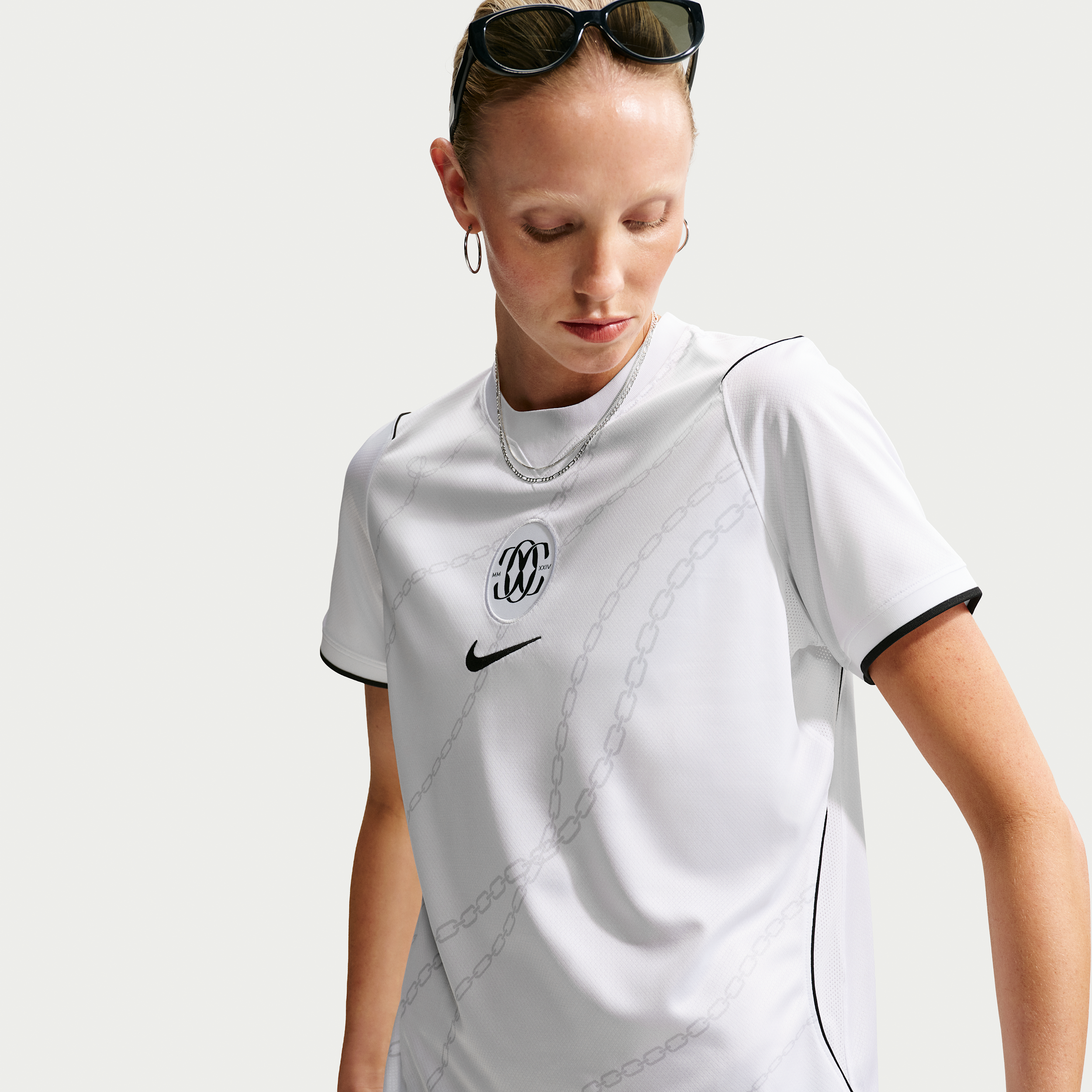 Como Stadium Home Nike Dri-FIT Replica-fodboldtrøje til kvinder - hvid