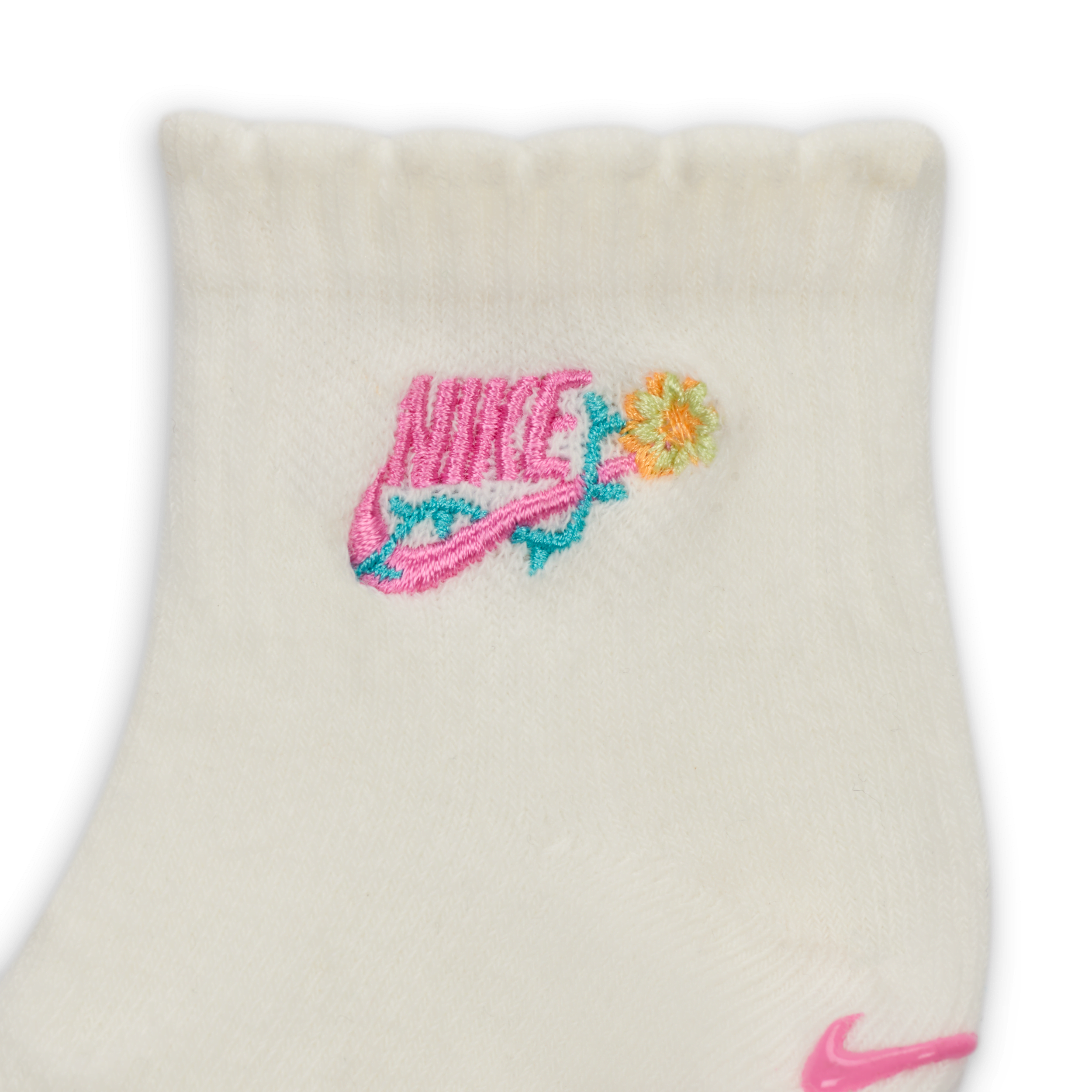 Nike Flowral sokken met anti-slip voor baby's (12-24 maanden) (3 paar) Wit