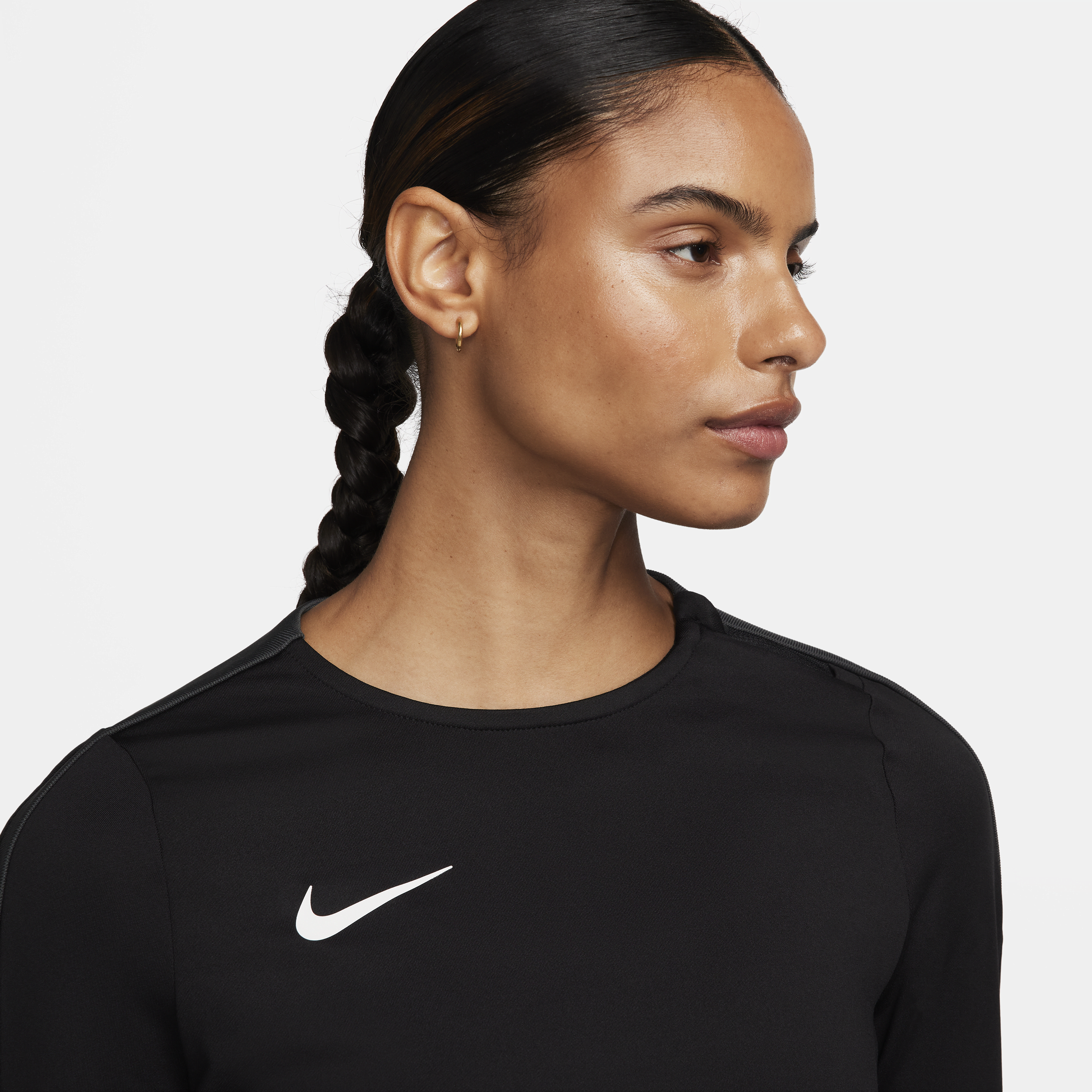 Nike Strike Dri-FIT voetbaltop met ronde hals voor dames Zwart