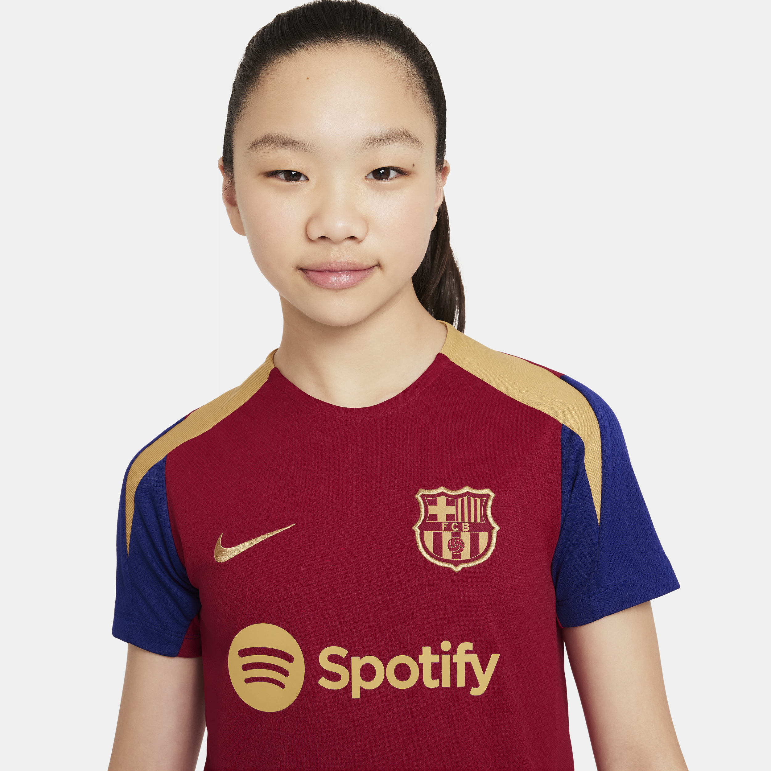 Nike FC Barcelona Strike Dri-FIT knit voetbaltop voor kids Rood