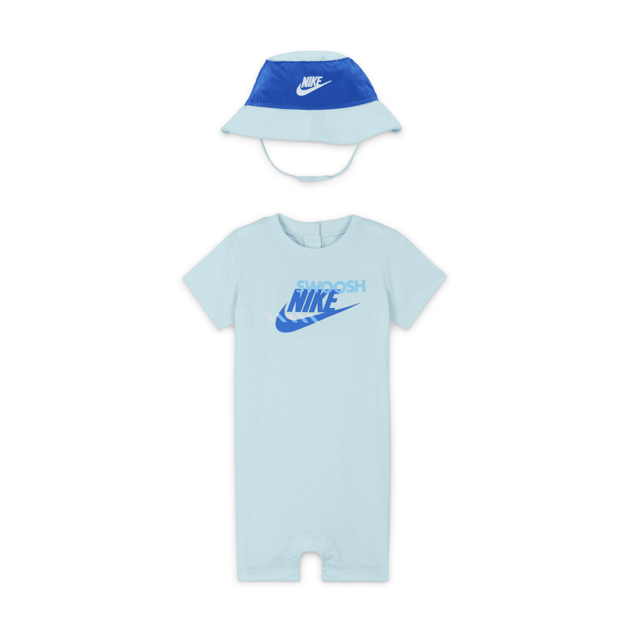 Nike Sportswear PE set met rompertje en vissershoedje voor baby s (12-24 maanden) Blauw