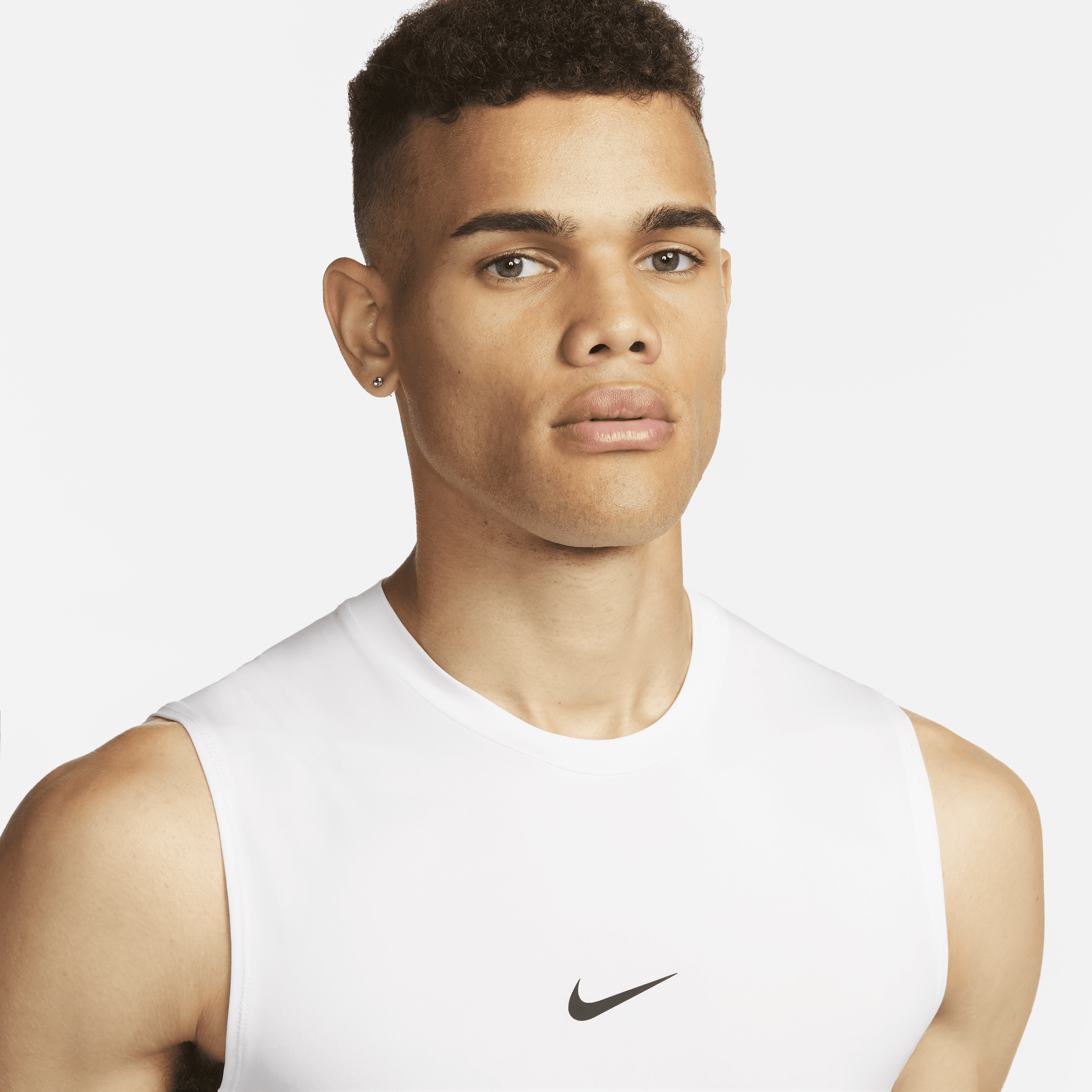 Haut de fitness ajusté sans manches Dri-FIT Nike Pro pour homme - Blanc
