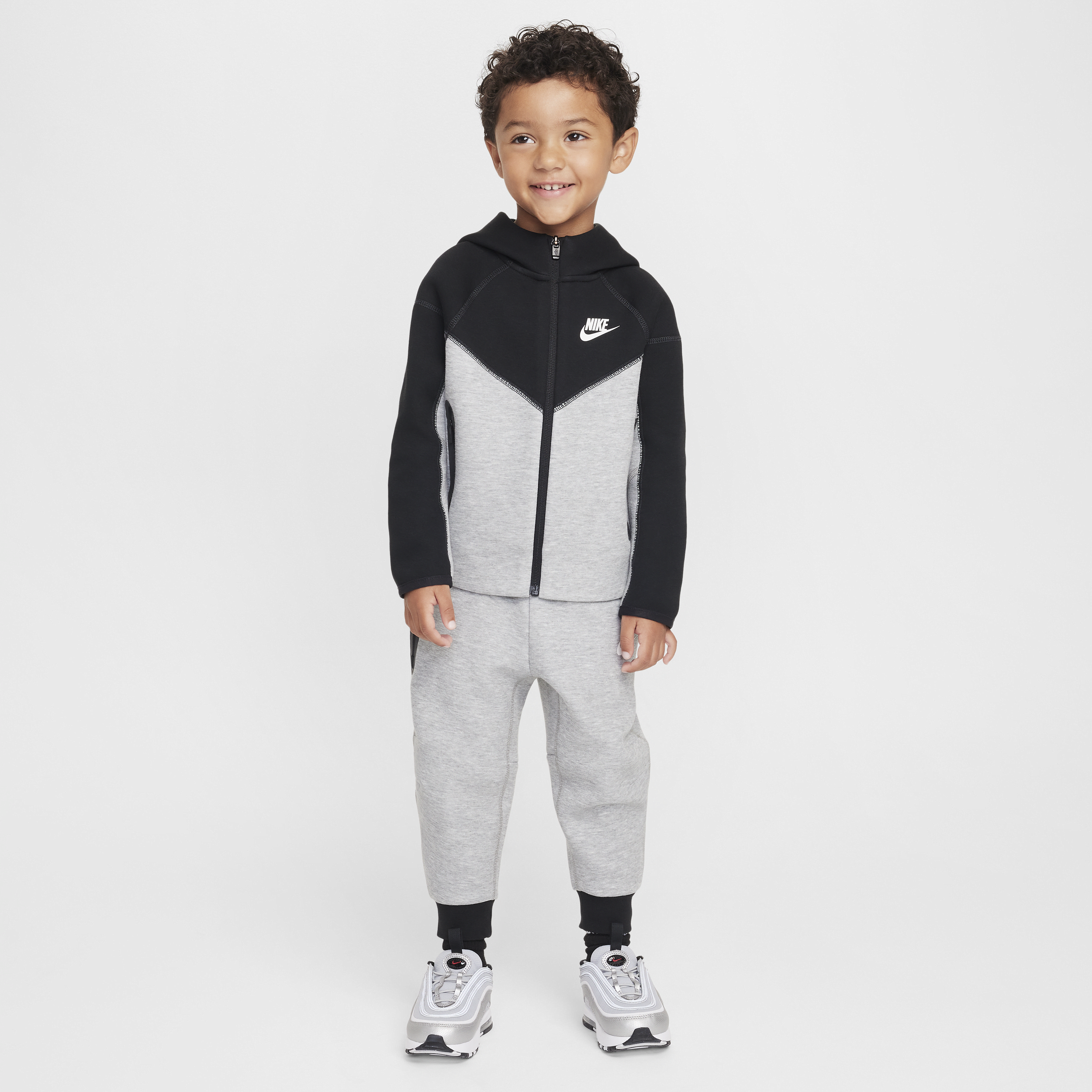 Ensemble deux pièces avec sweat à capuche Nike Sportswear Tech Fleece Full-Zip Set pour tout-petit -