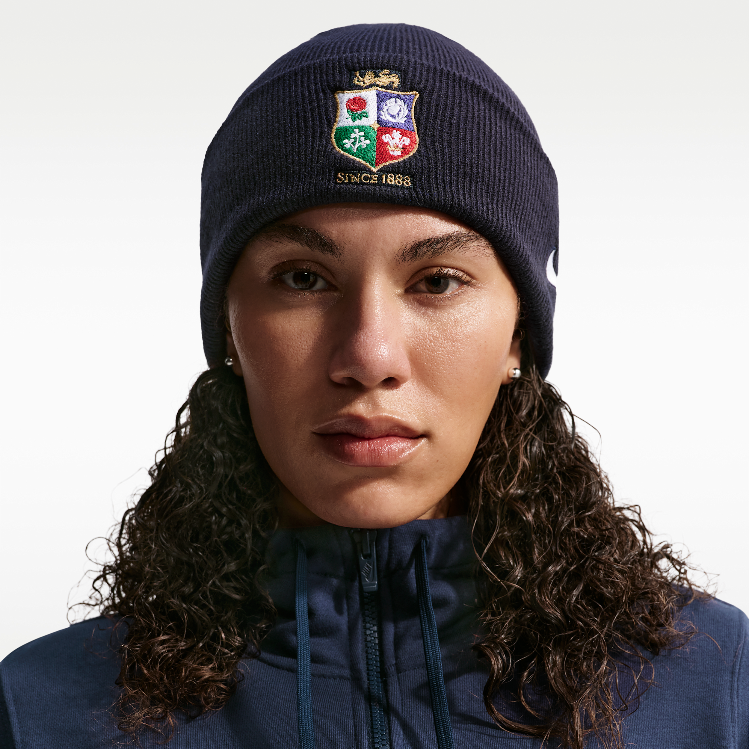 Thumbnail - British & Irish Lions Nike Beanie mit Umschlag (Unisex) - Blau