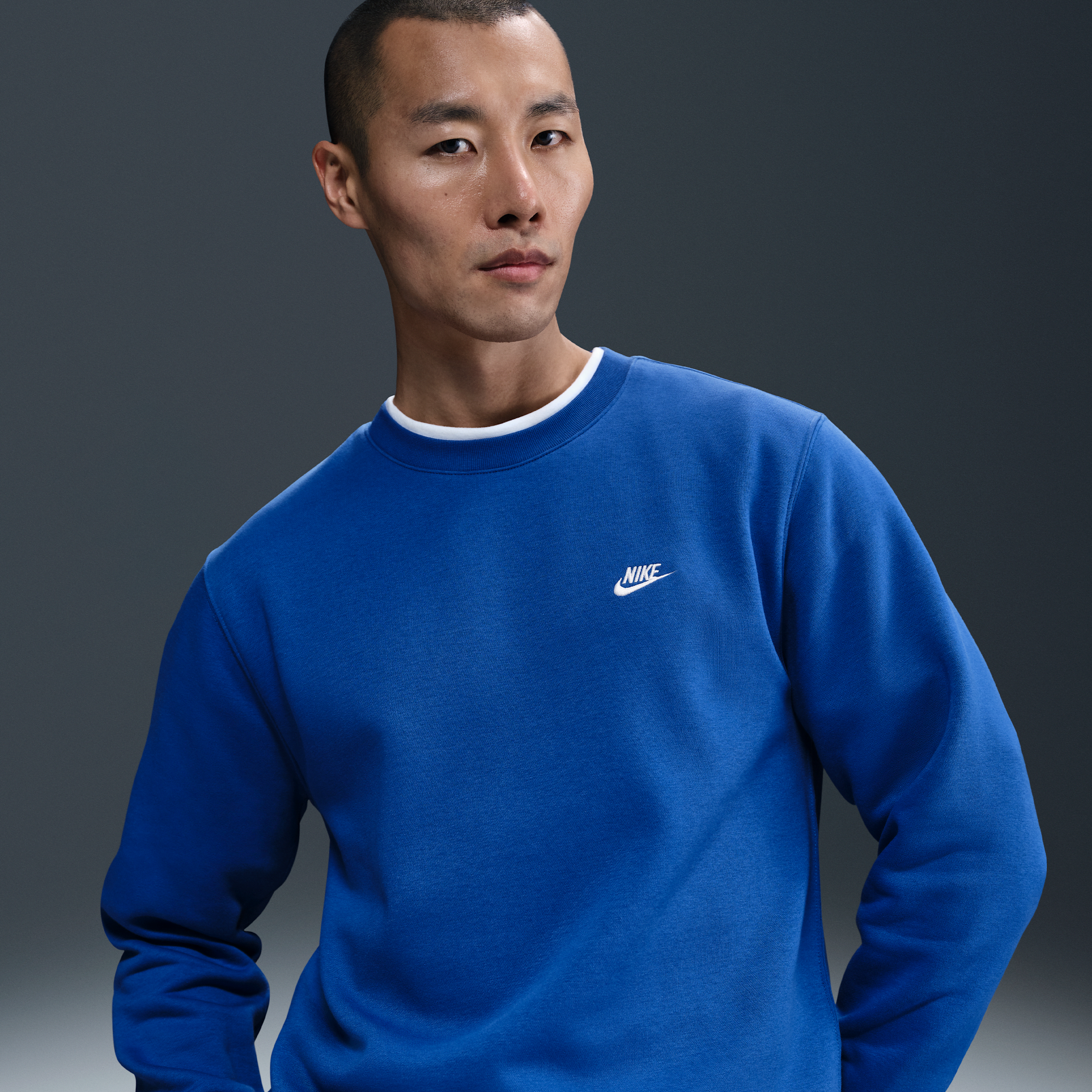 Haut en Fleece Nike Club pour homme - Bleu