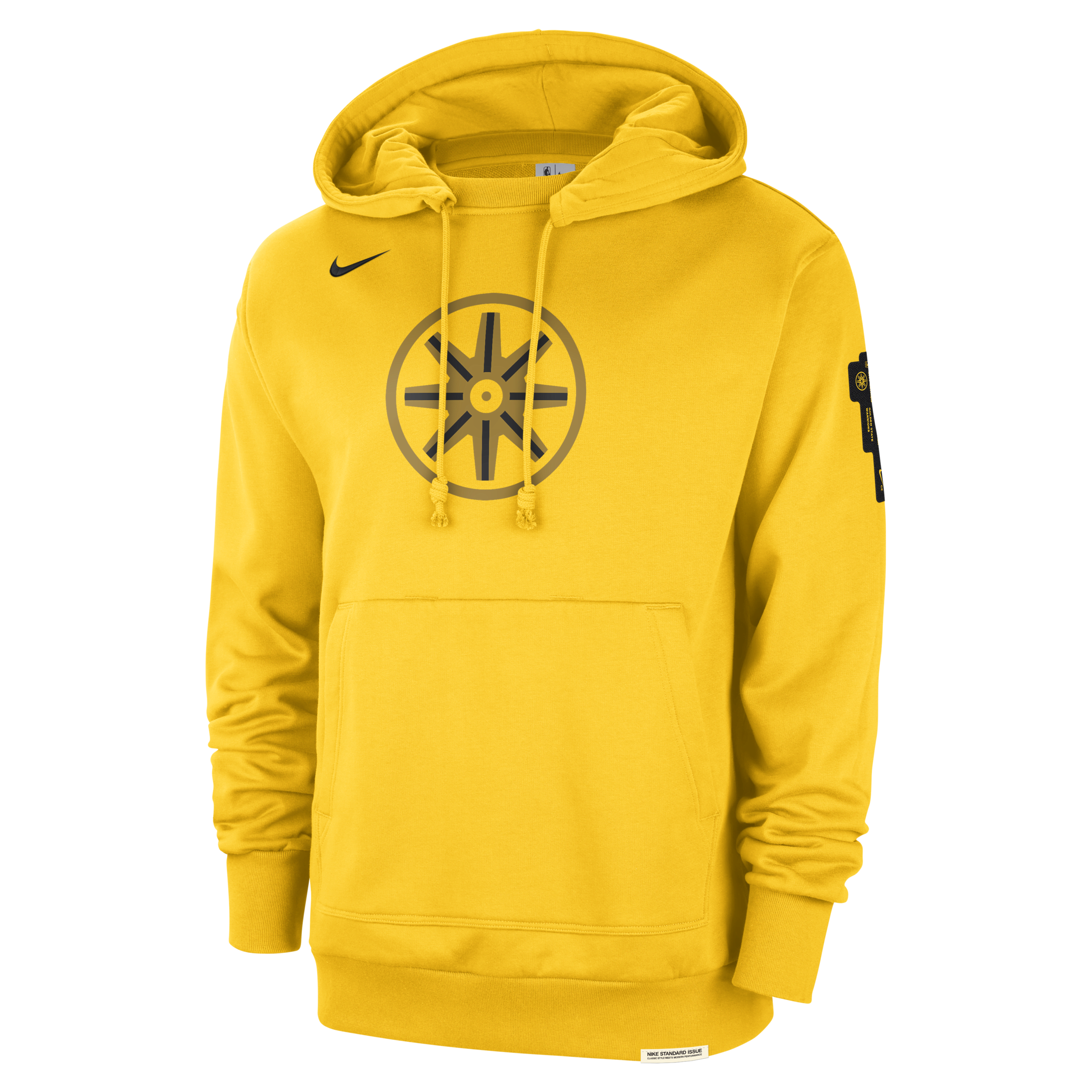 Nike Golden State Warriors Standard Issue 2023 24 City Edition NBA Courtside hoodie voor heren Geel