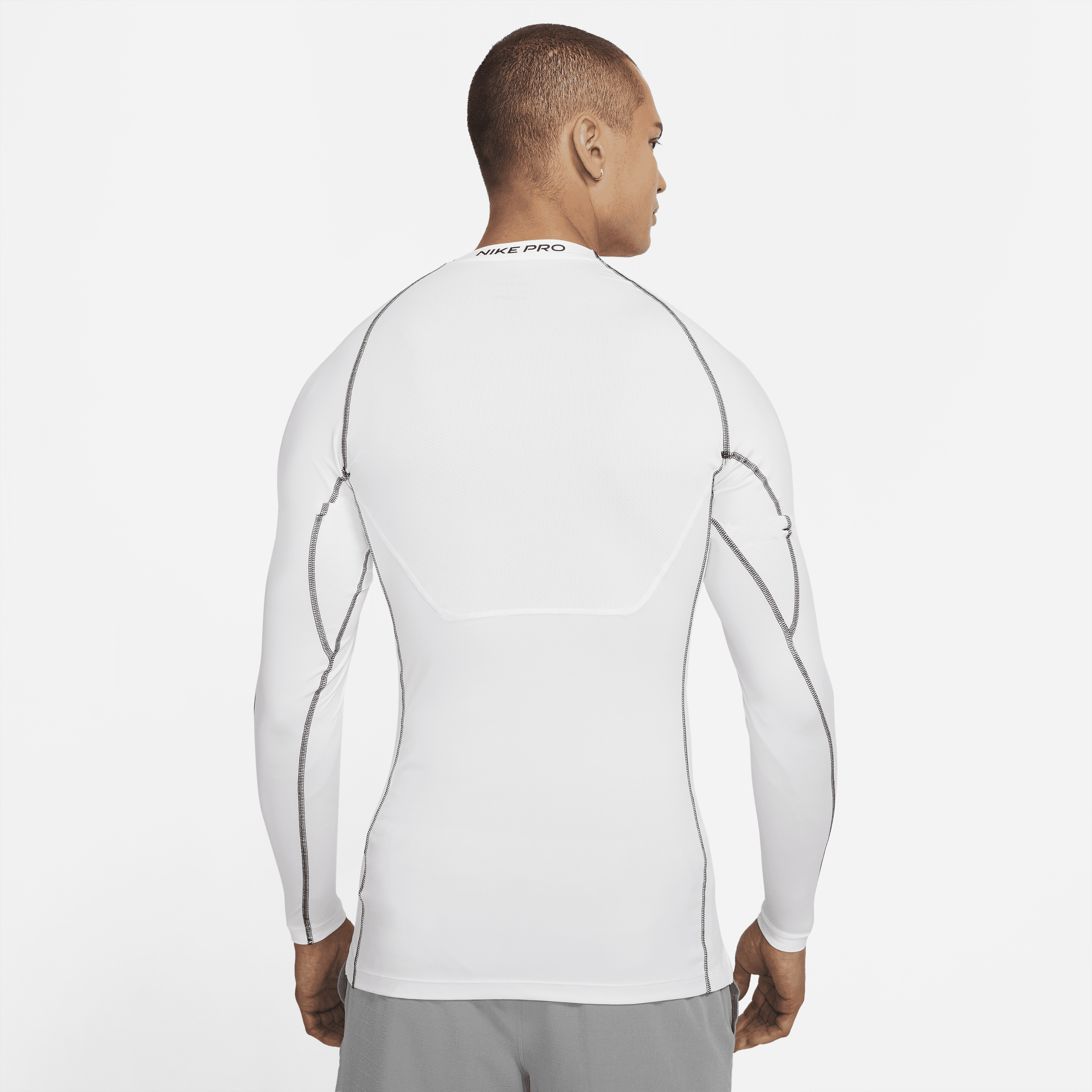 Haut à manches longues et coupe ajustée Nike Pro Dri-FIT pour Homme - Blanc