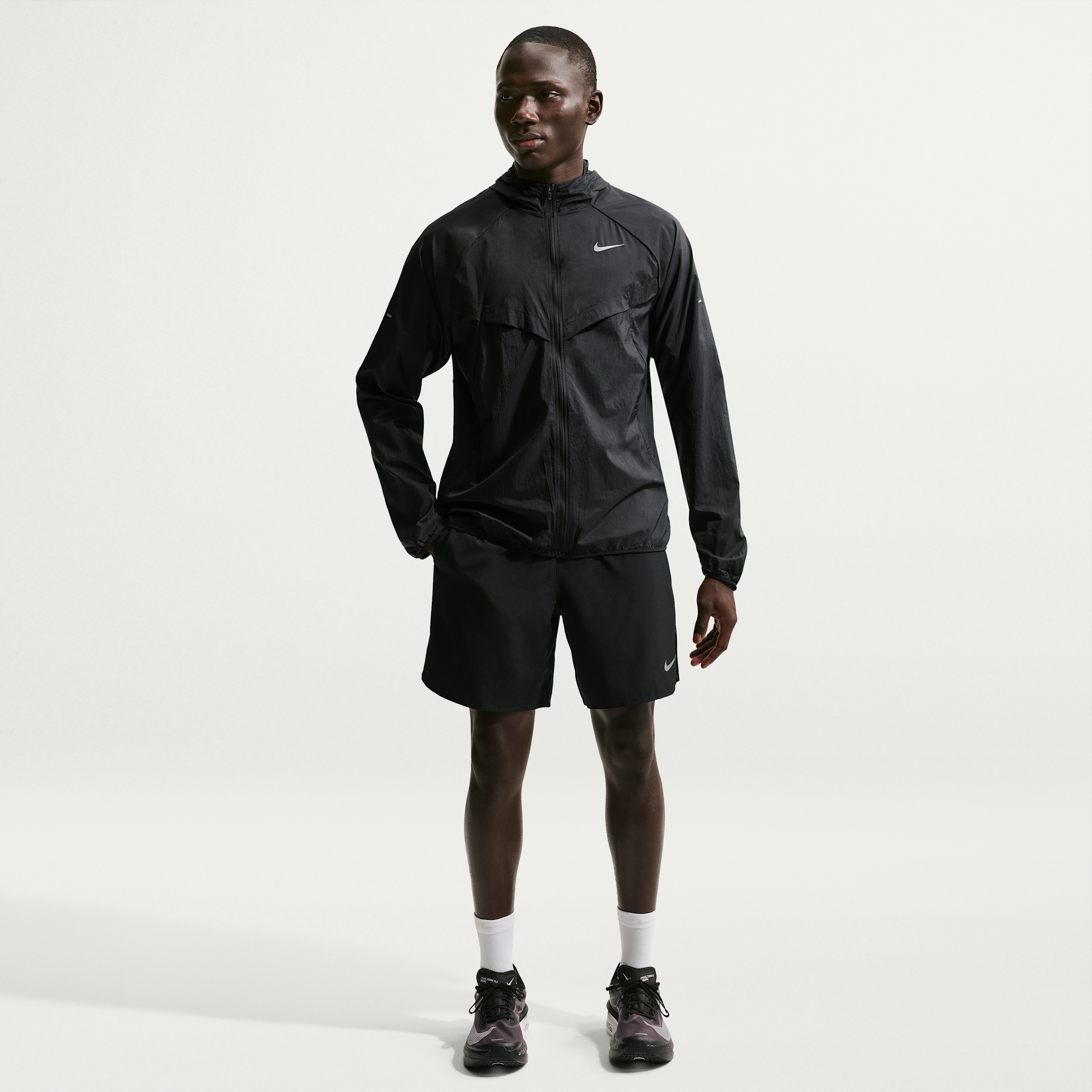 Thumbnail - Nike Challenger Dri-FIT 2-in-1-Laufshorts für Herren (ca. 18 cm) - Schwarz