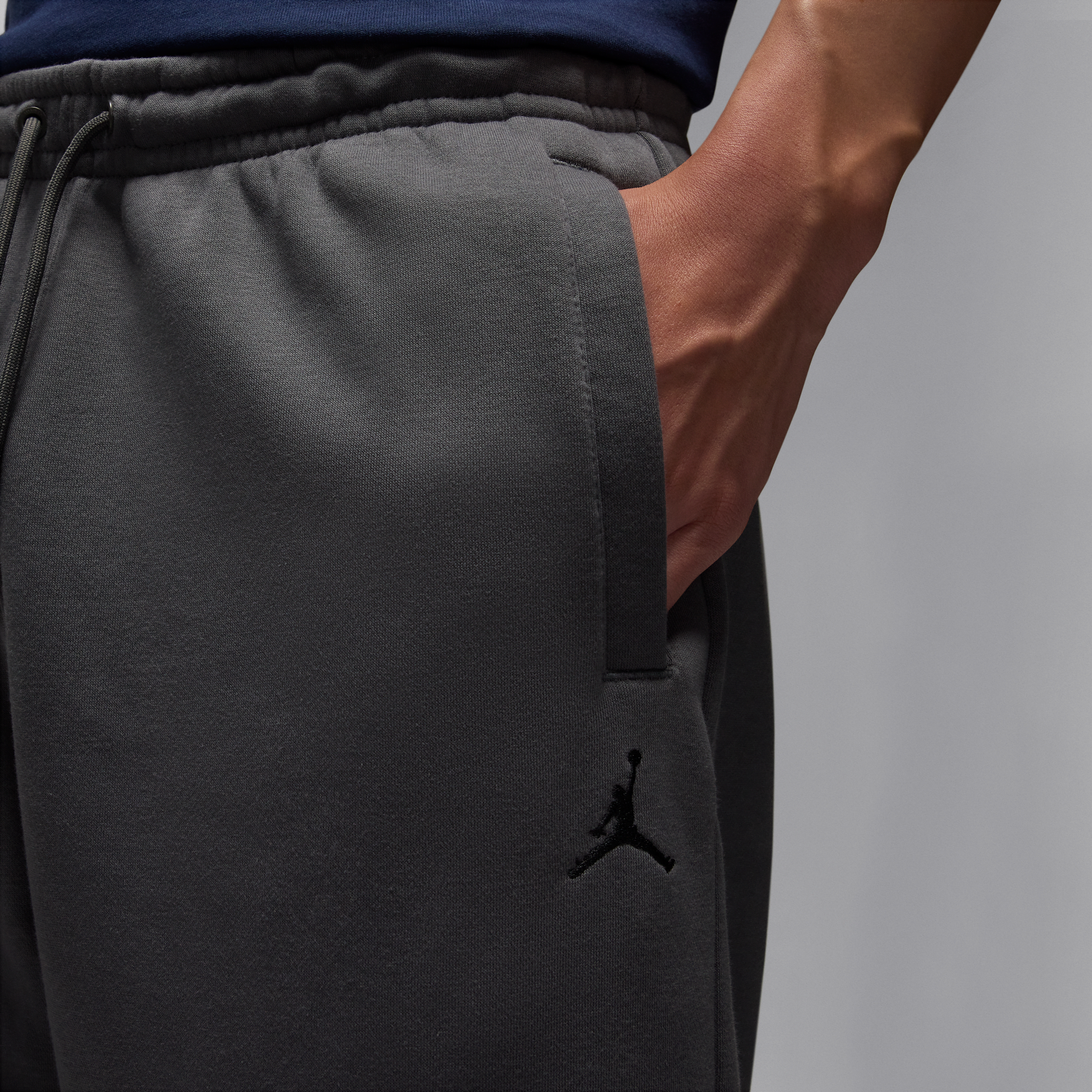 Thumbnail - Jordan Brooklyn Fleece Oversize-Hose mit offenem Saum (Herren) - Grau