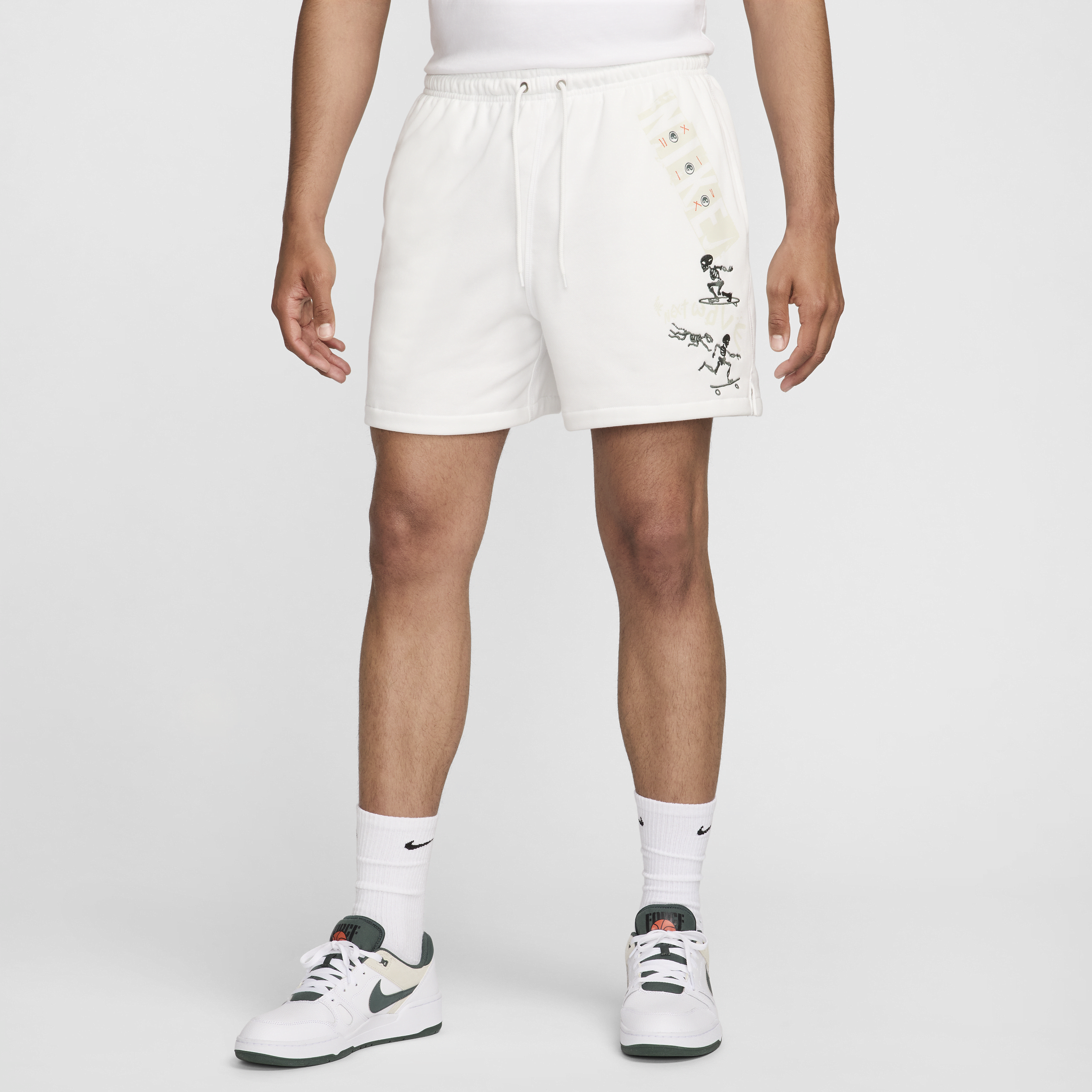 Short en molleton Flow Nike Club pour homme - Blanc