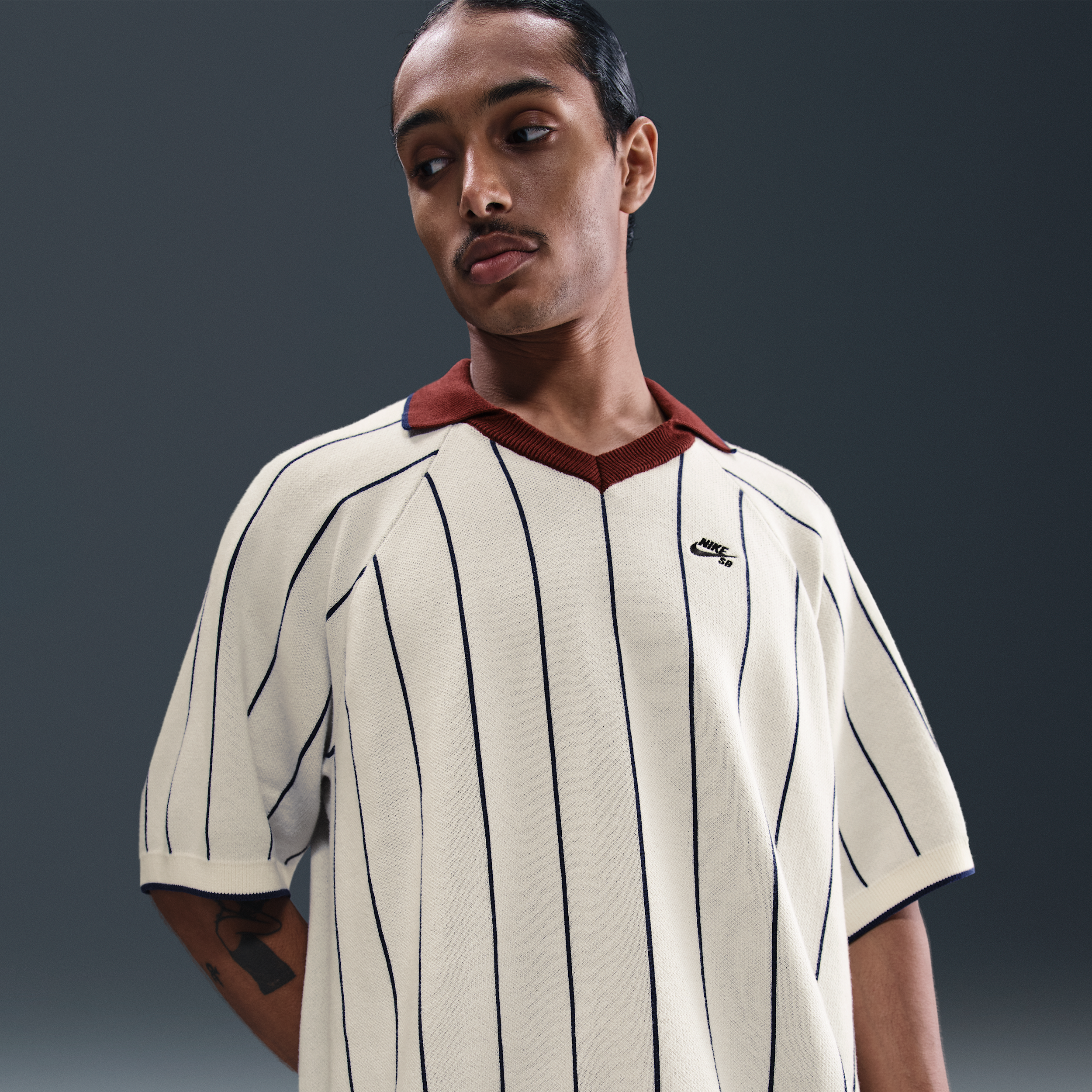 Nike SB Short-Sleeved Polo Skate Jumper - White