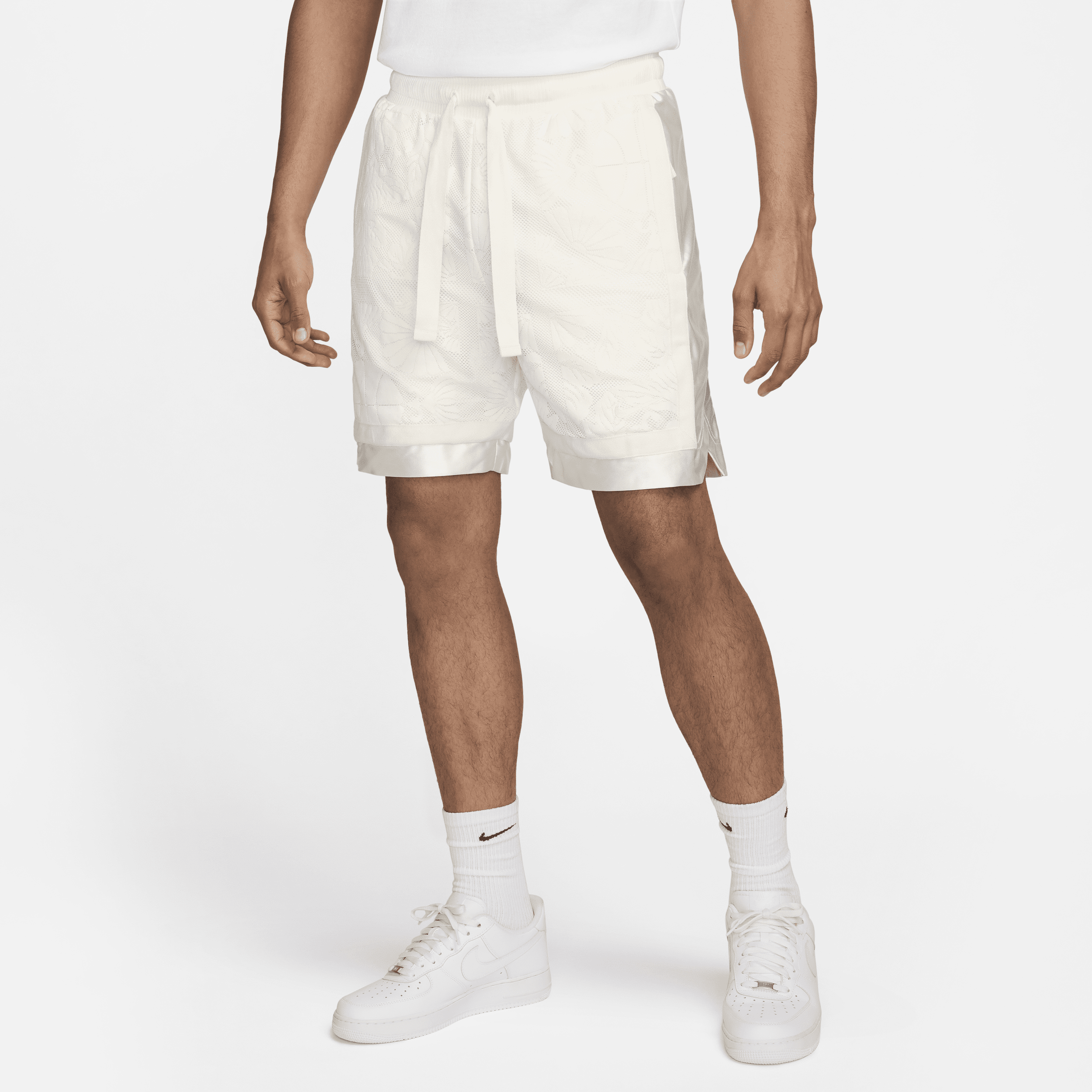 Nike DNA Dri-FIT basketbalshorts voor heren (20 cm) Wit