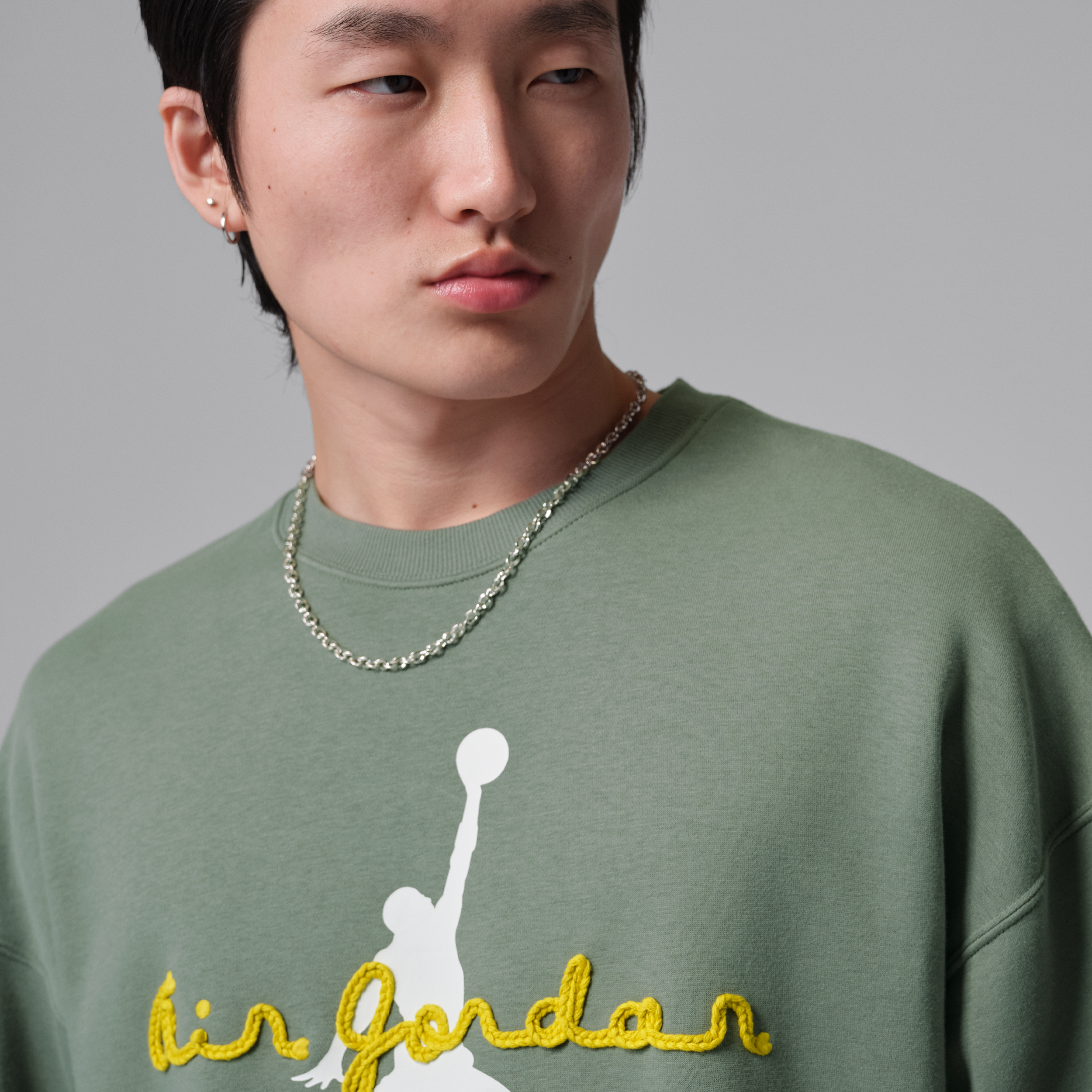 Thumbnail - Jordan Brooklyn Fleece-Rundhals-Sweatshirt (Herren) - Grün