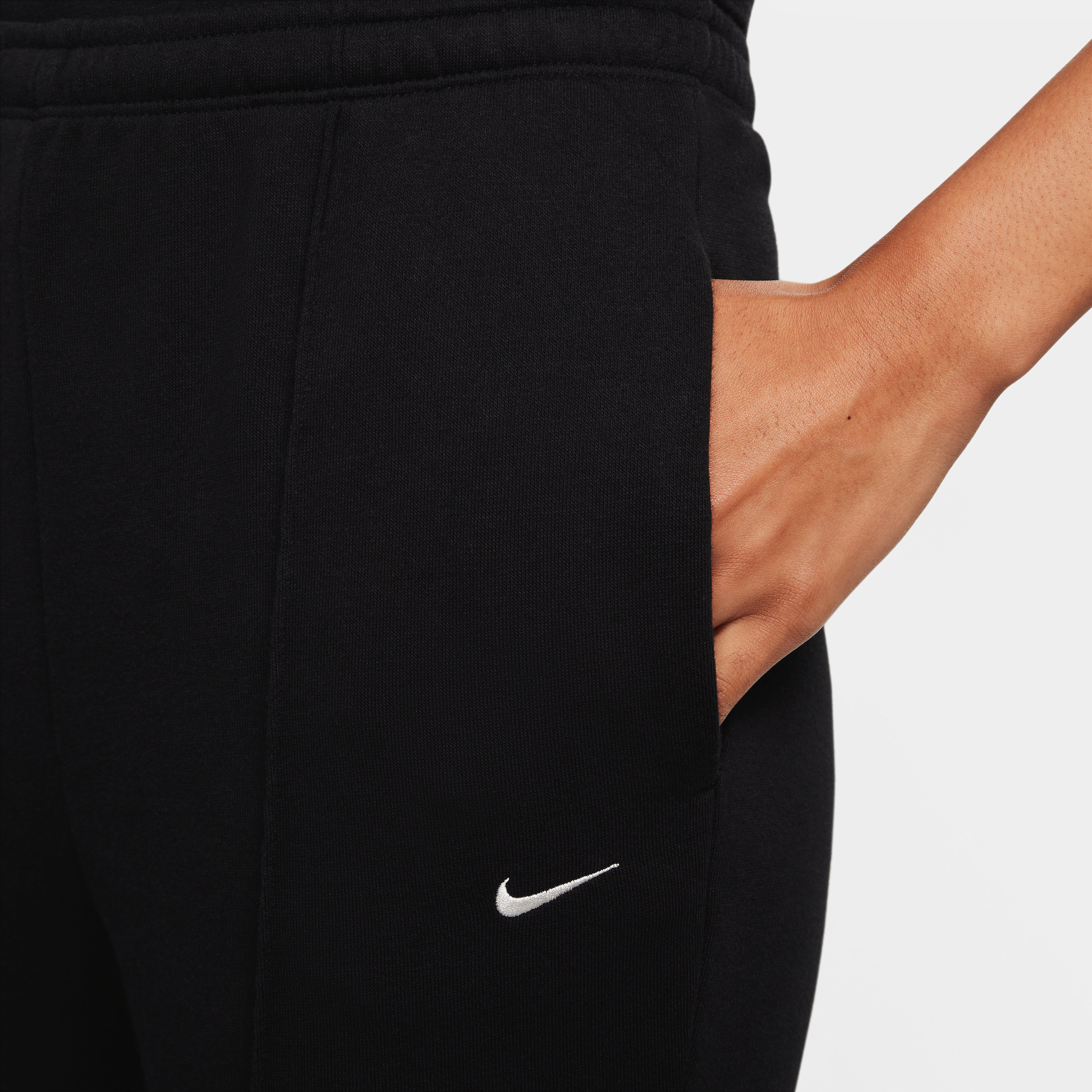 Nike Sportswear Chill Terry aansluitende joggingbroek met hoge taille van sweatstof voor dames Zwart