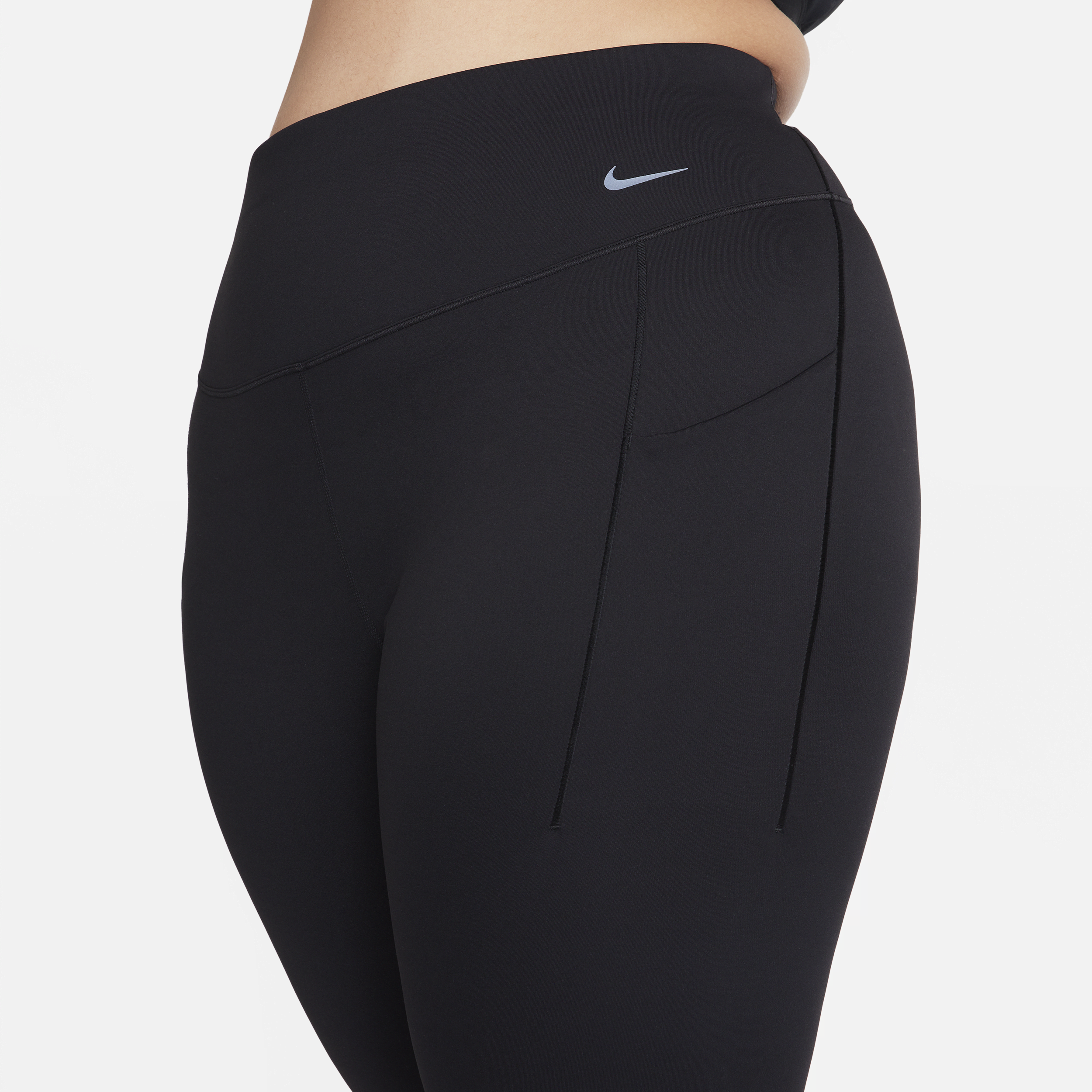 Legging 7/8 taille haute à maintien normal avec poches Nike Universa pour femme - Noir