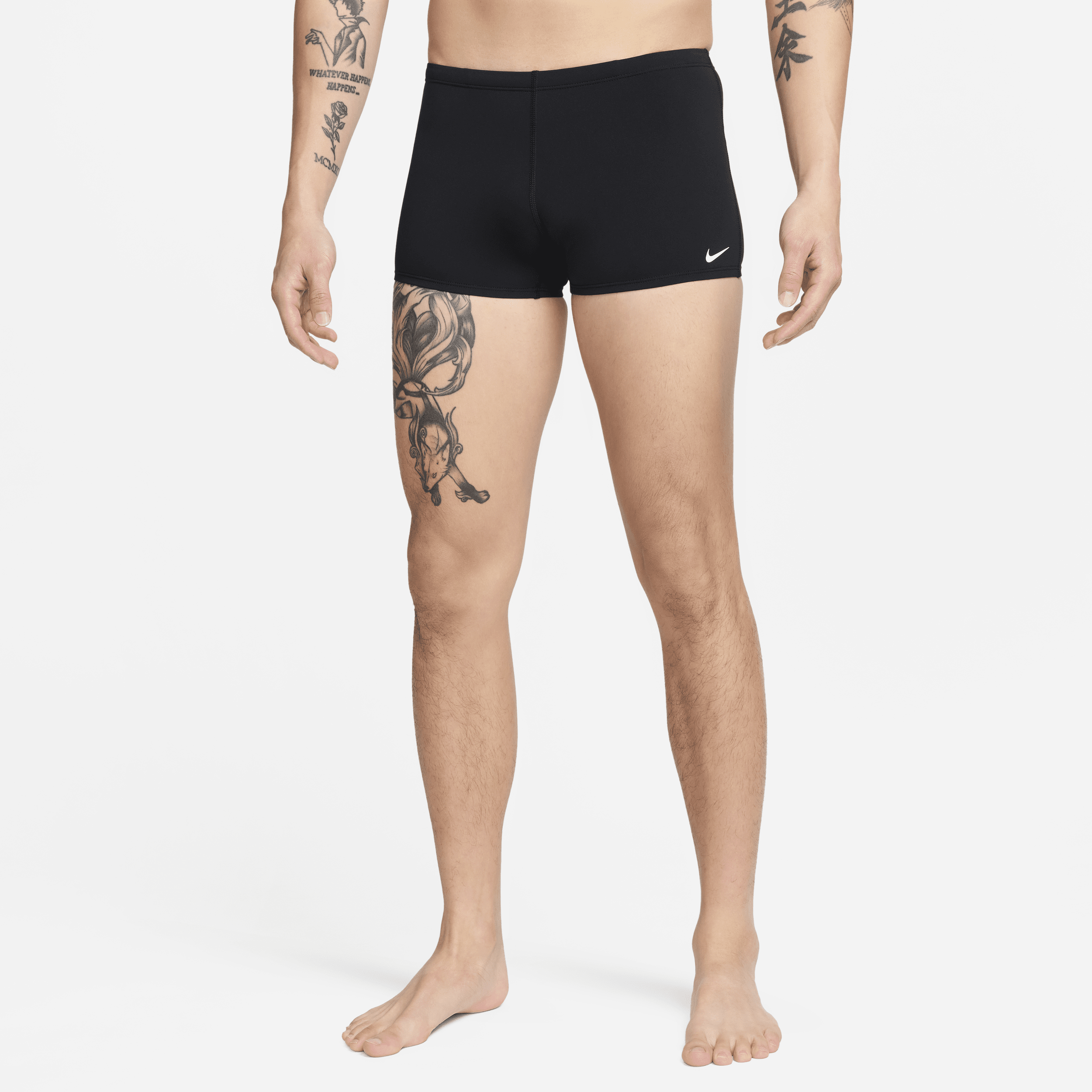 Nike Poly Solid Zwembroek met vierkante pijpen voor heren Zwart