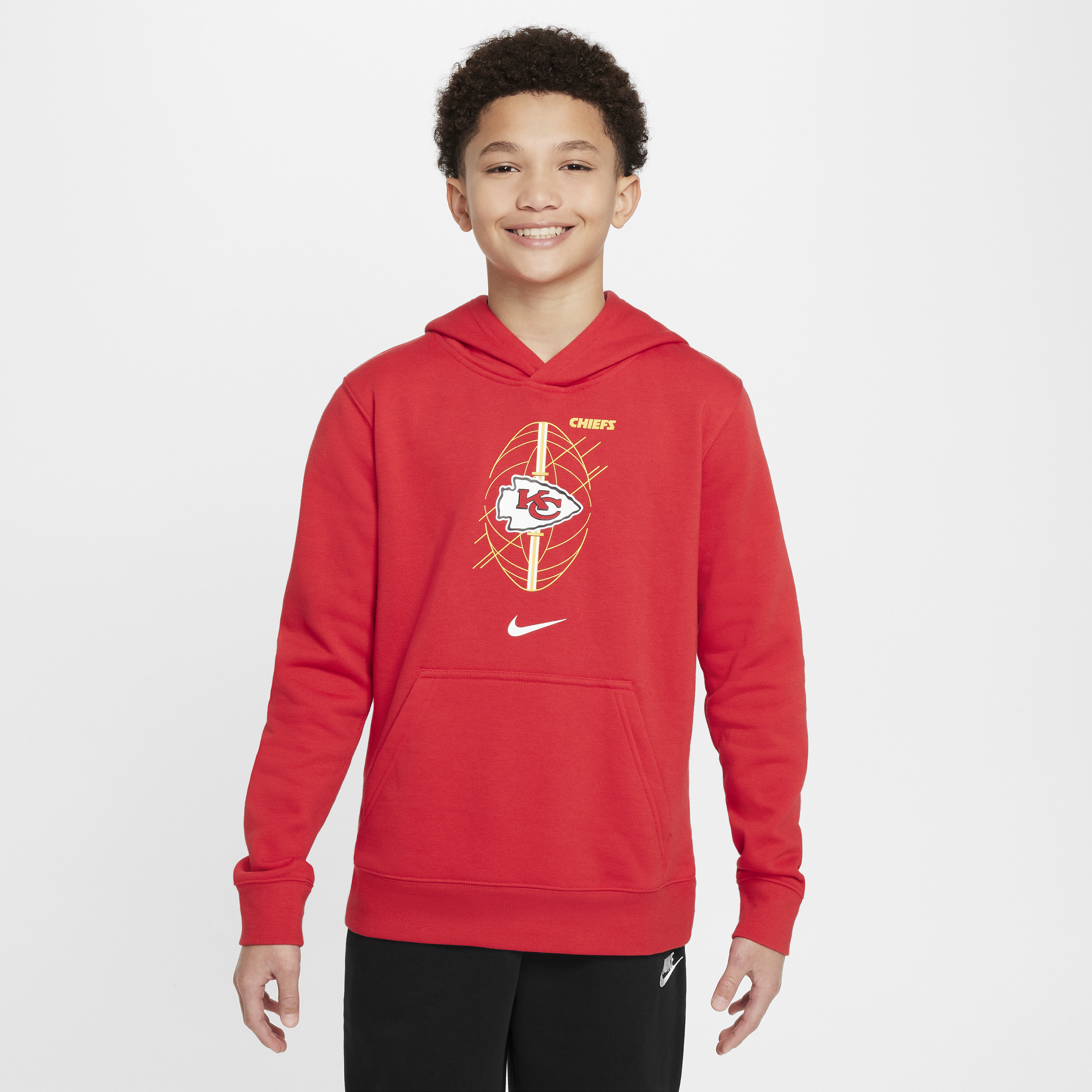 Sweat à capuche Nike NFL Kansas City Chiefs Icon pour ado - Rouge
