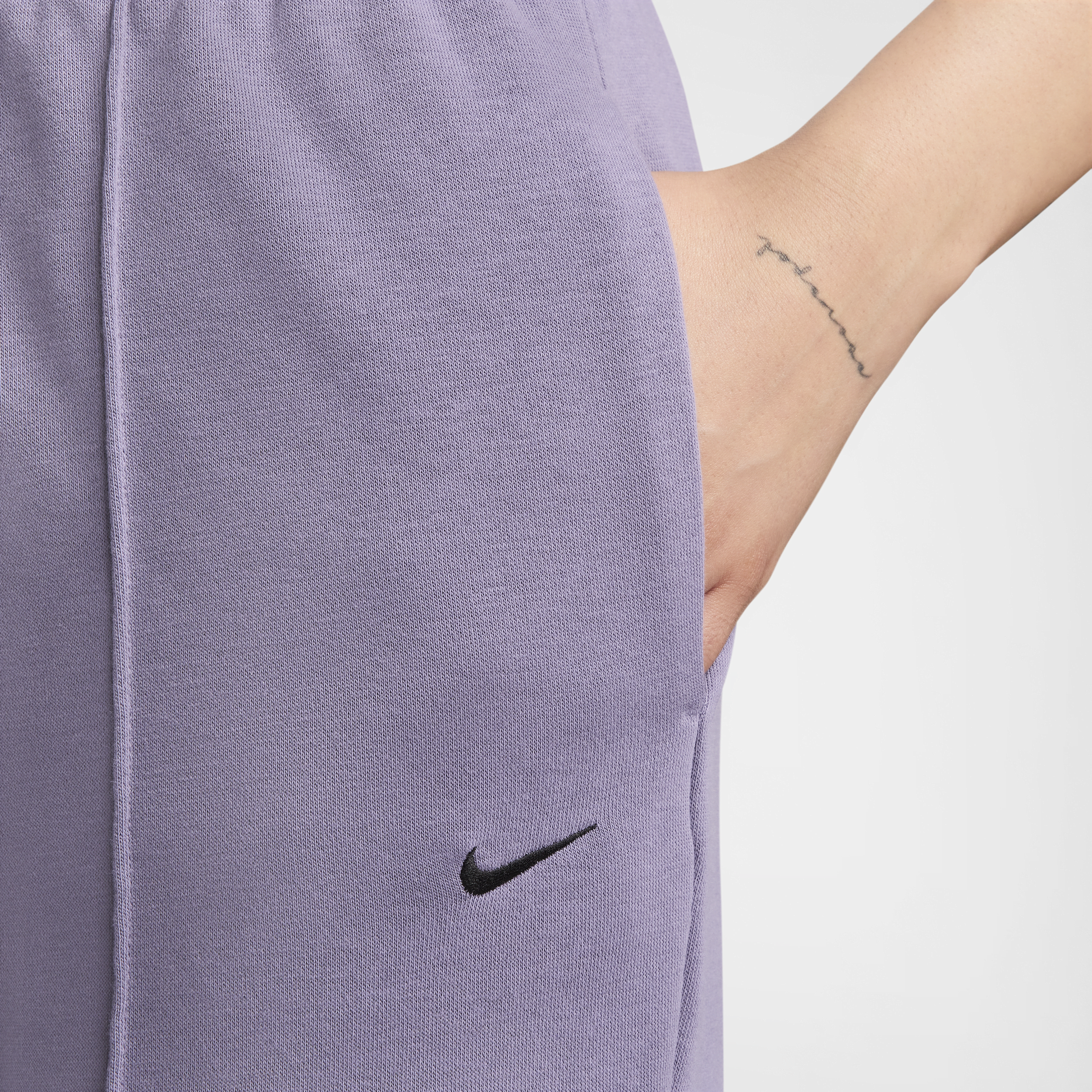 Nike Sportswear Chill Terry aansluitende joggingbroek met hoge taille van sweatstof voor dames Paars