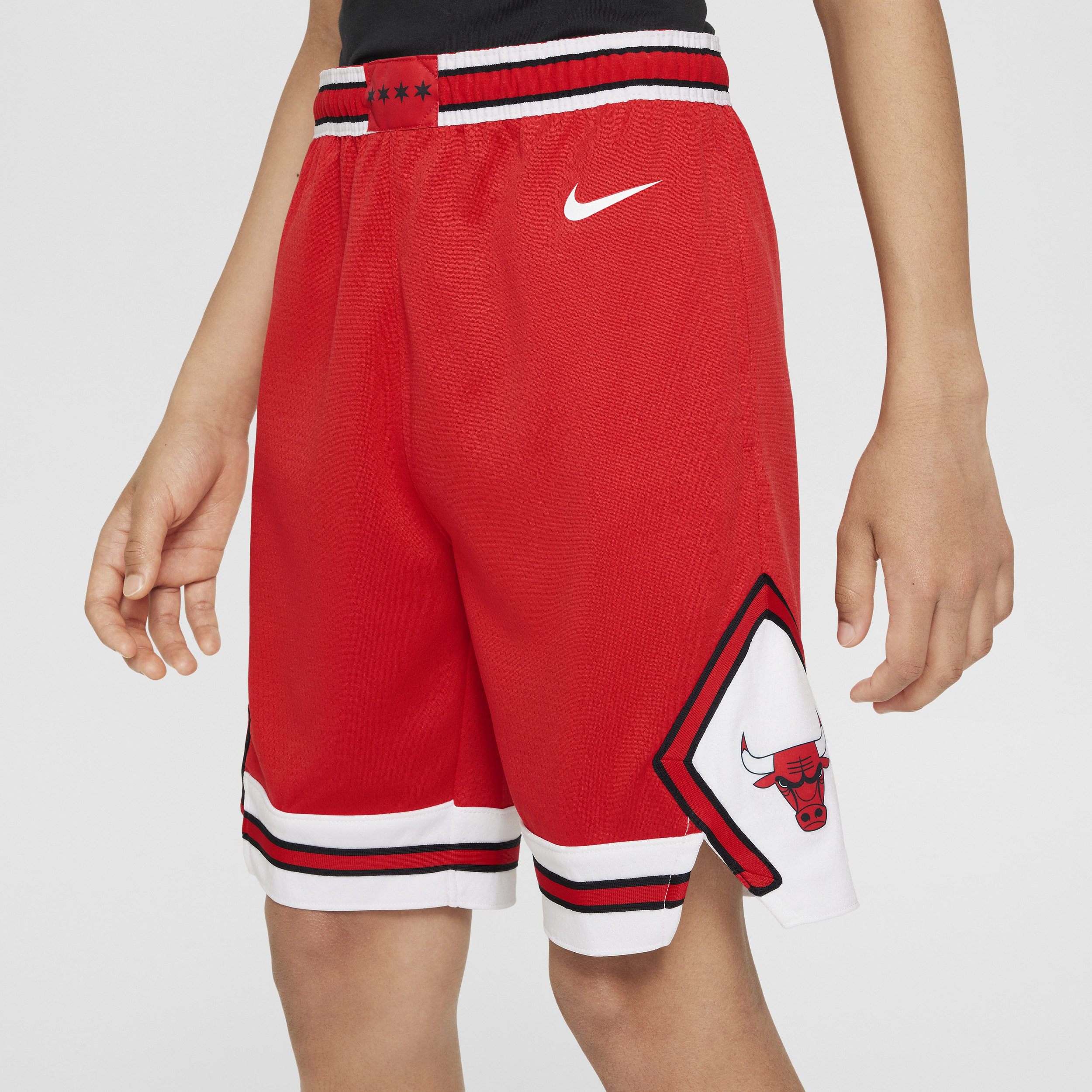 Nike Chicago Bulls 2023 24 Icon Edition Swingman NBA-jongensshorts Rood